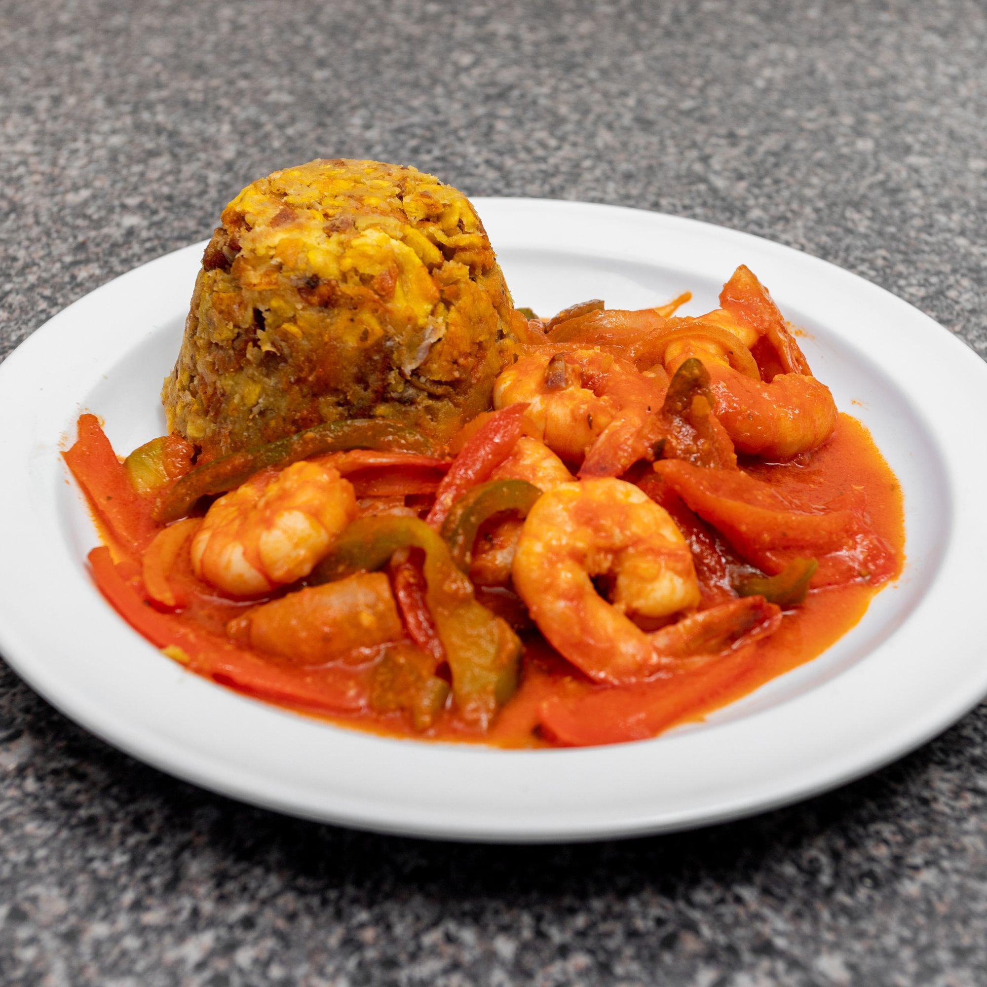 Mofongo with Shrimp