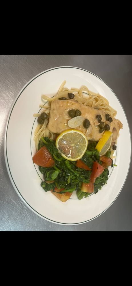 Salmon Piccata over Any Pasta