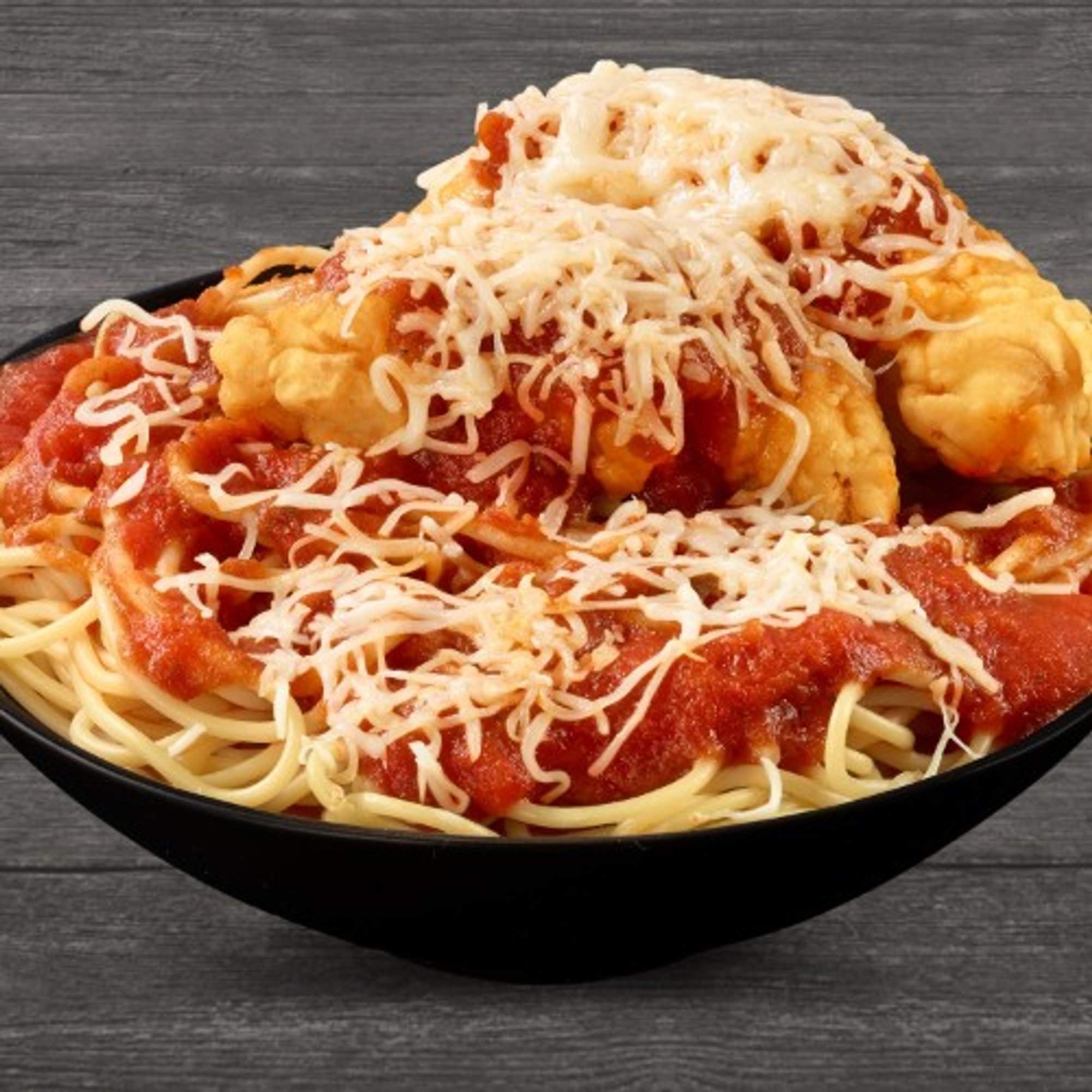 Chicken Parmigiana with Spaghetti