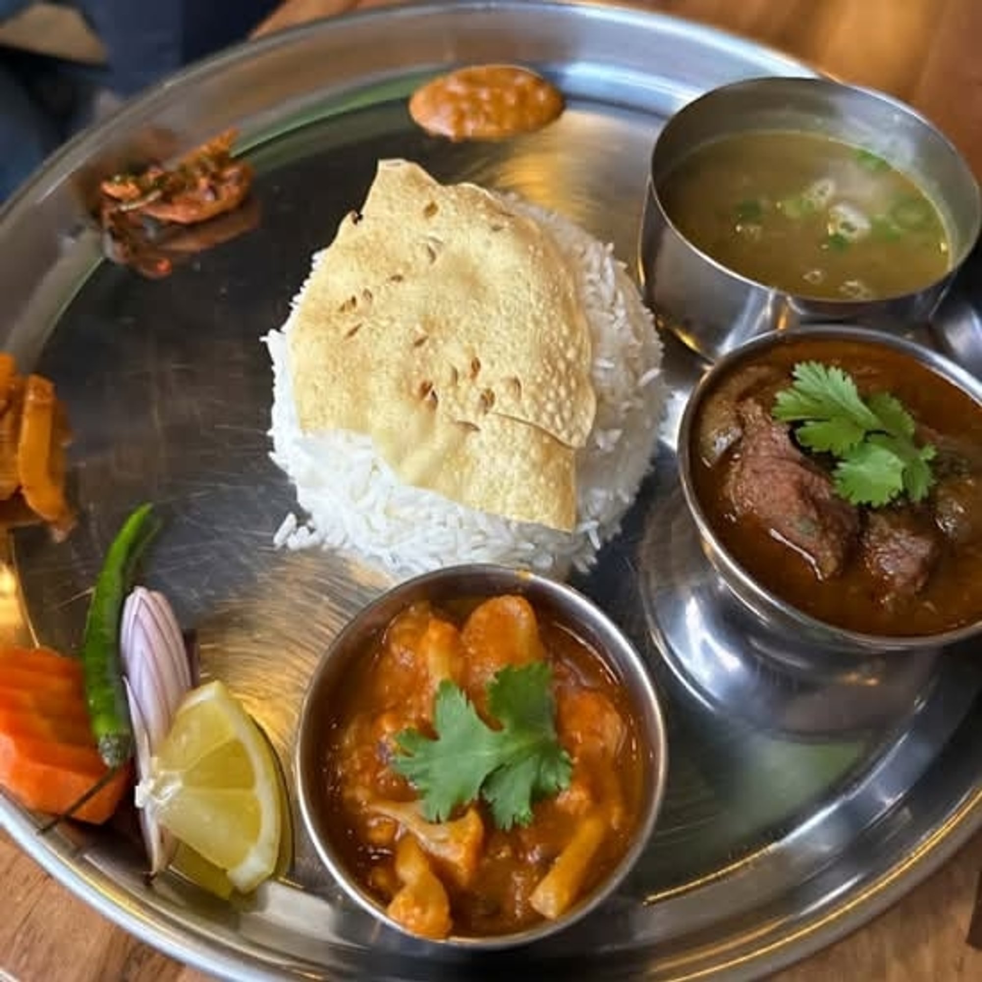 Goat Sukuti Thali