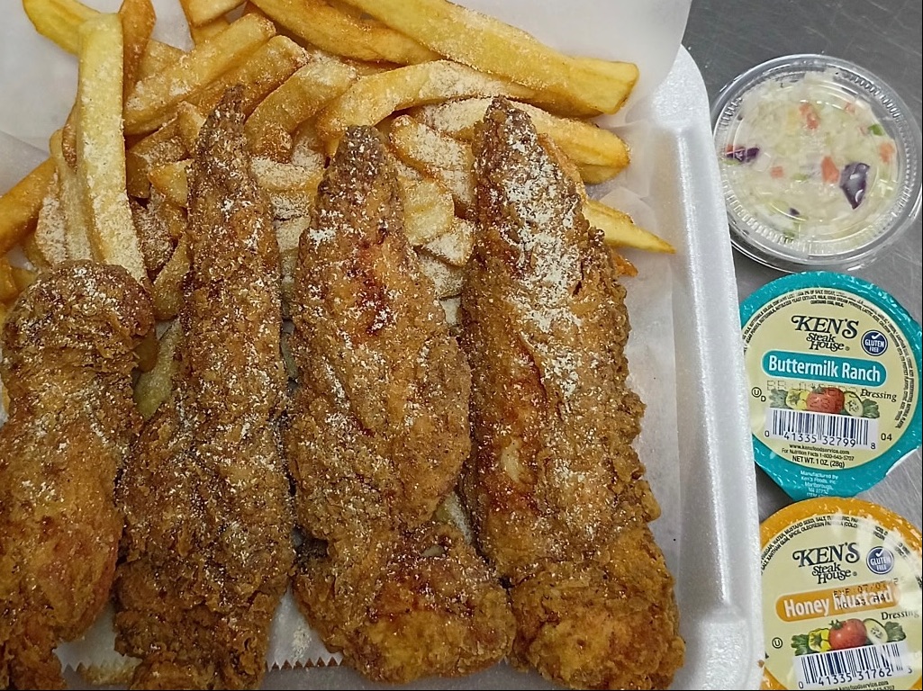 2 Chicken Tenders + Fries+Can Soda