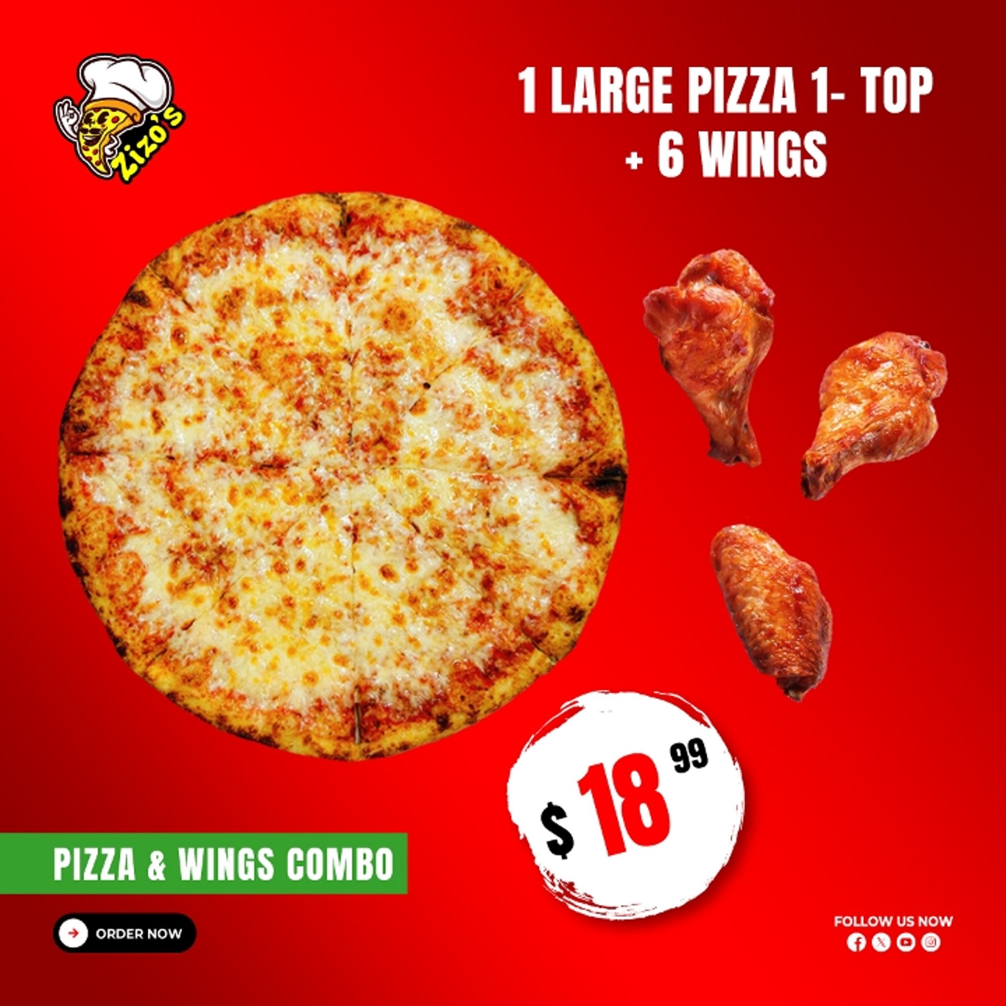 Pizza & Wings Combo