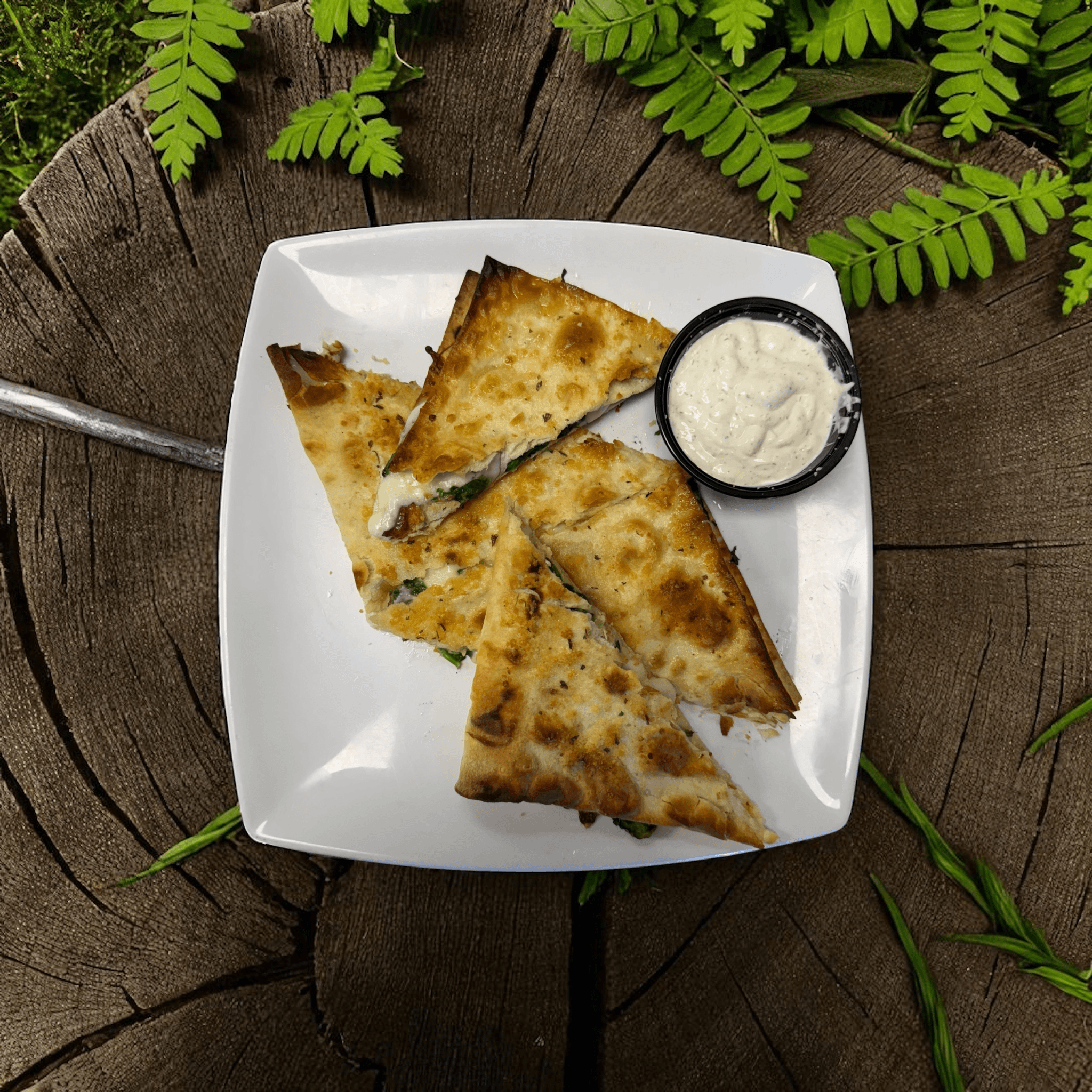 Four Cheese Spinach Quesadilla