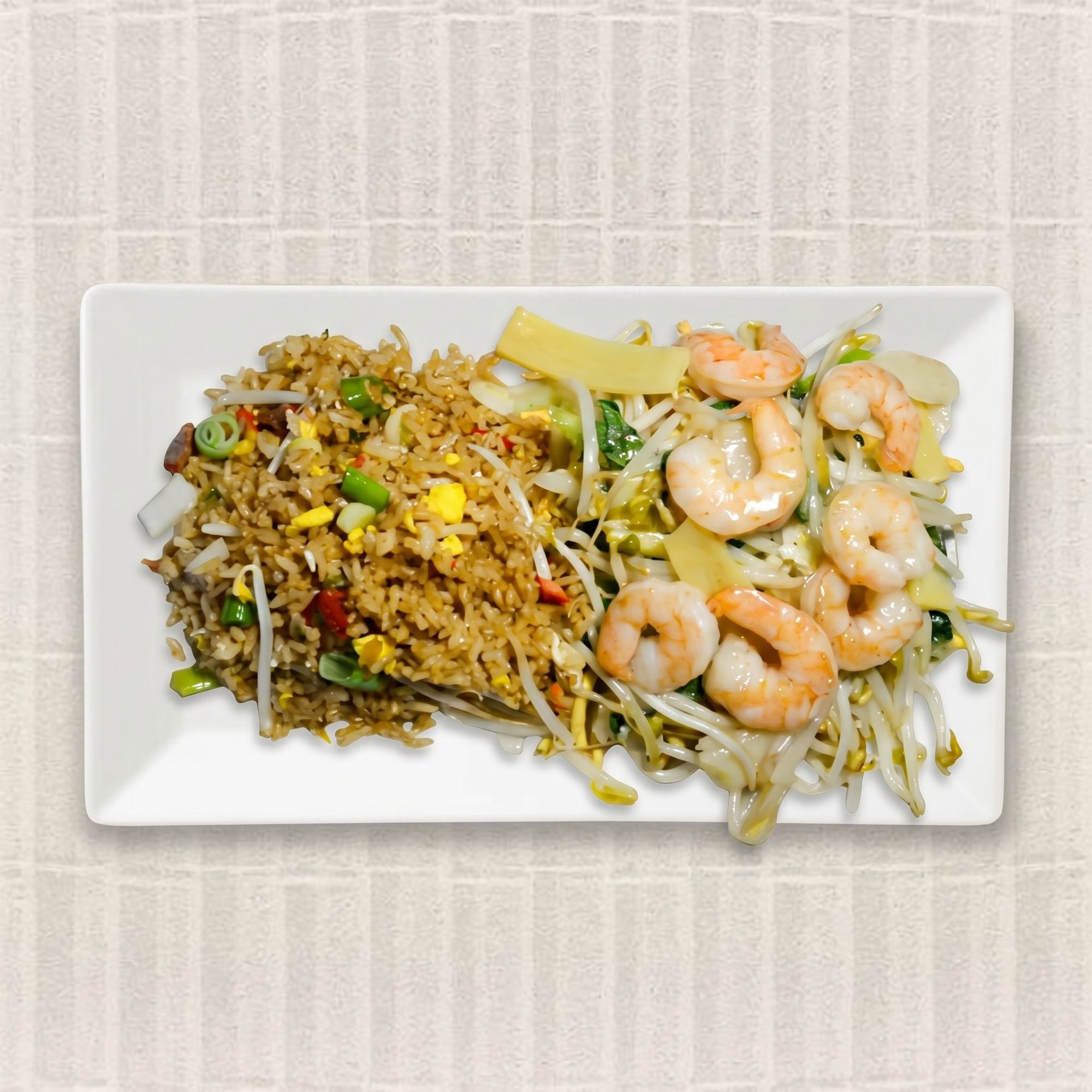 6. Shrimp Chow Mein Platter