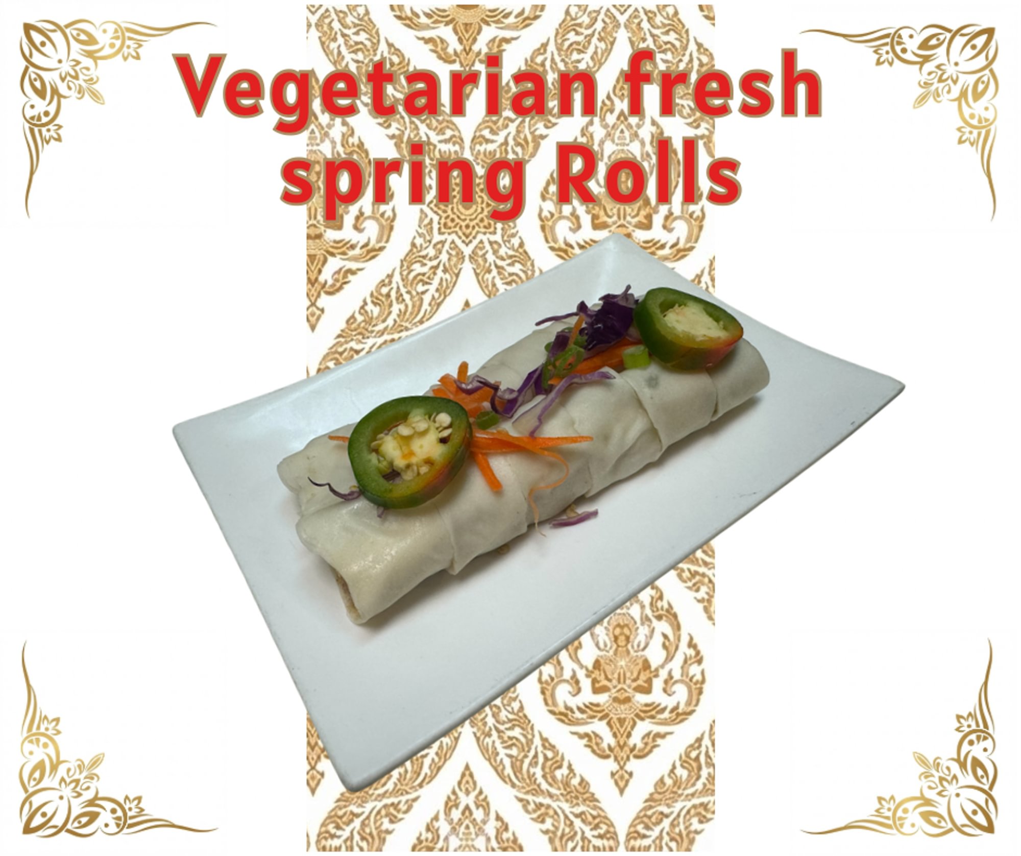 Vegetarian Fresh Spring Rolls (2 Pcs)