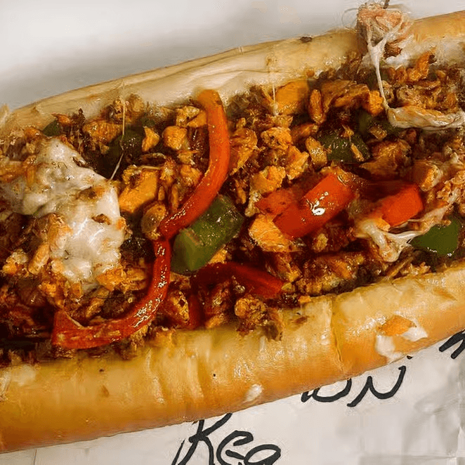 Salmon Philly Cheesesteak