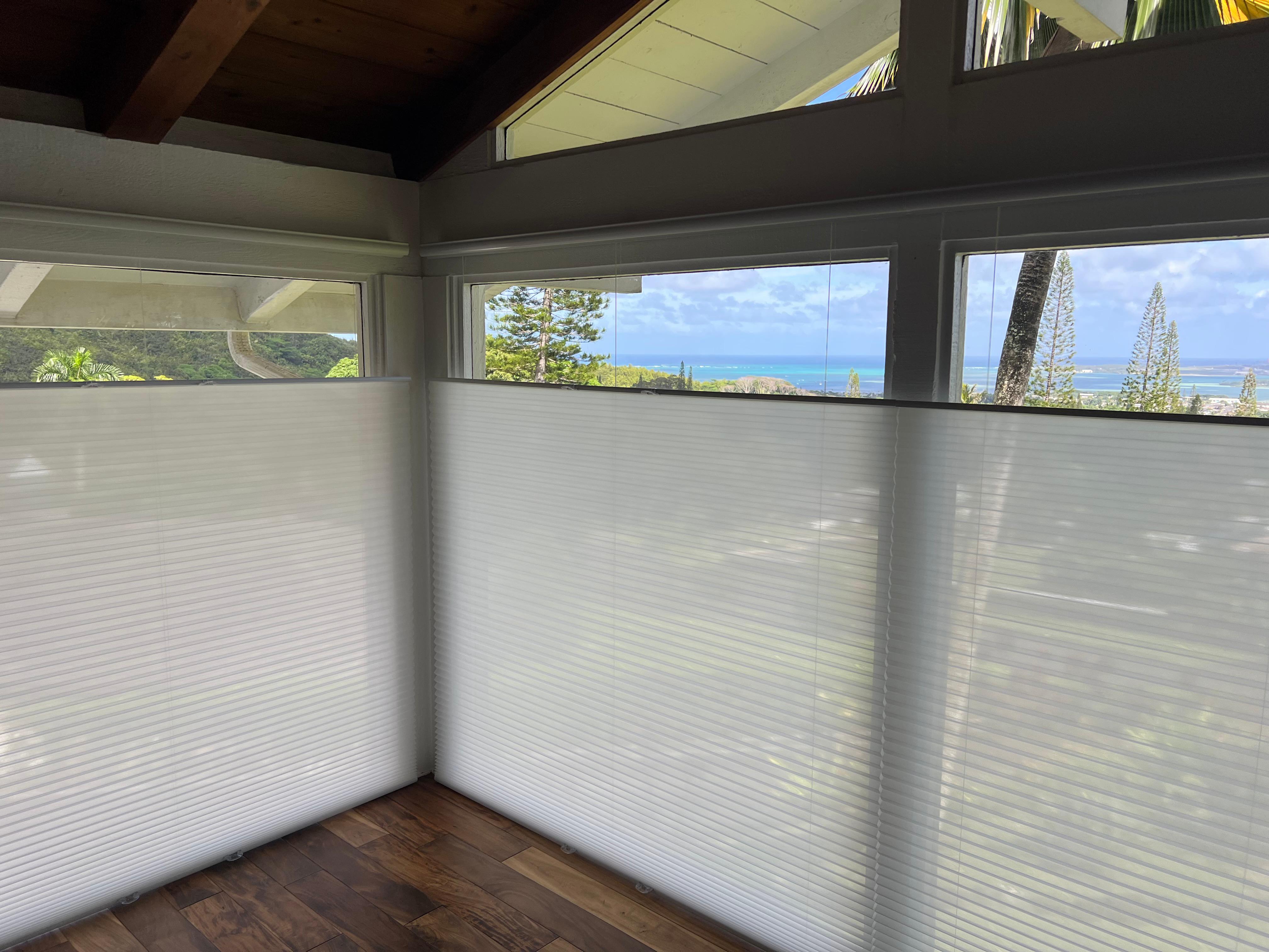 Kaneohe bottom up top down cellular shades