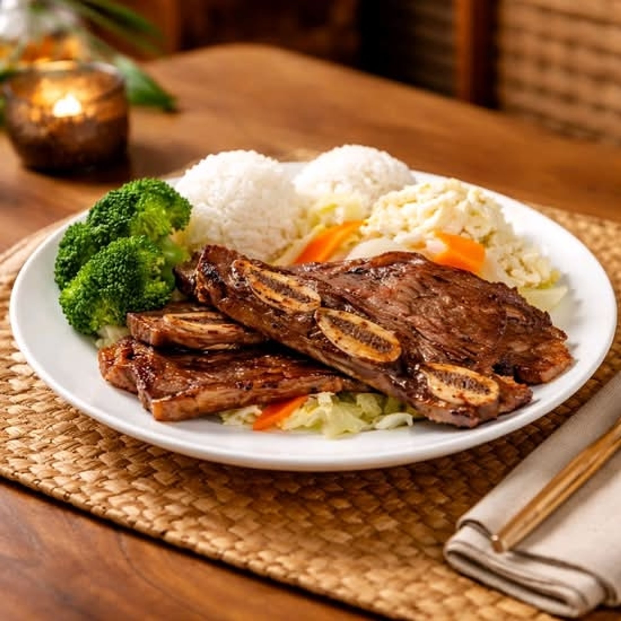 BBQ Chicken & Kalbi Short Ribs