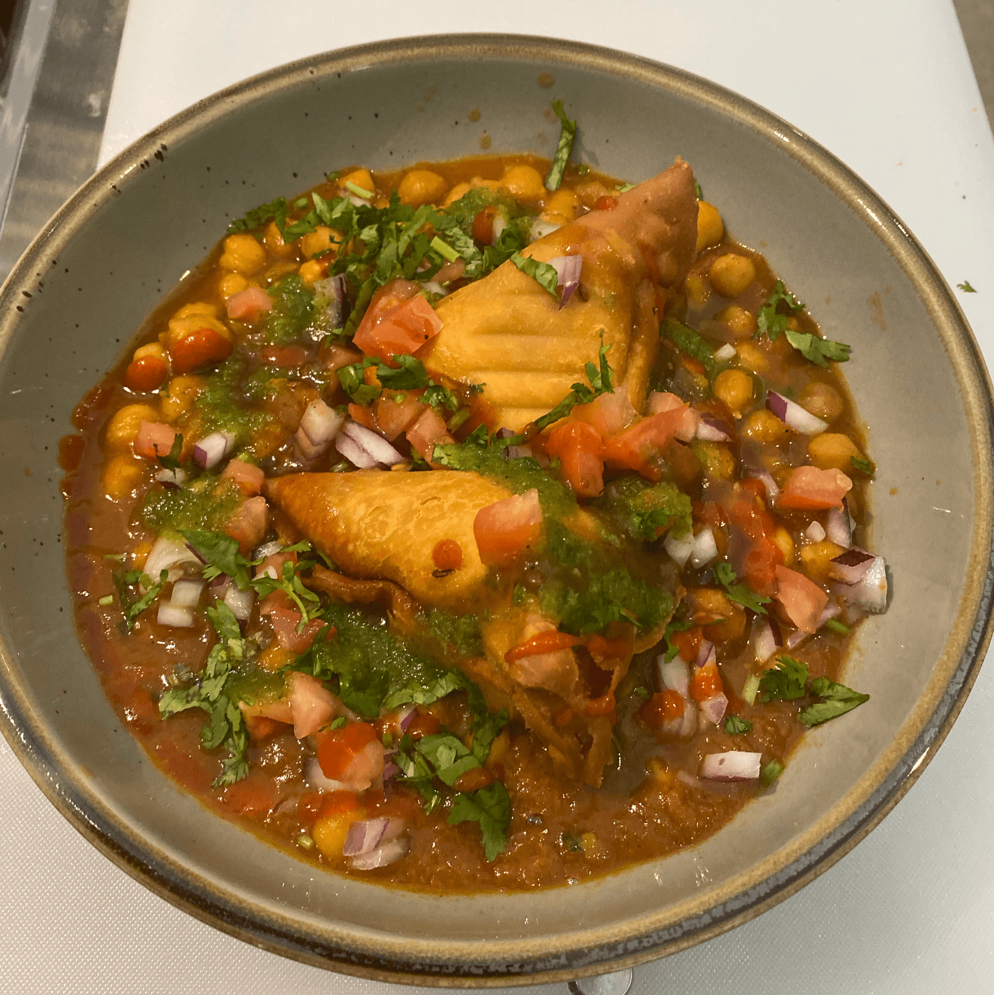 Samosa Chole Chaat