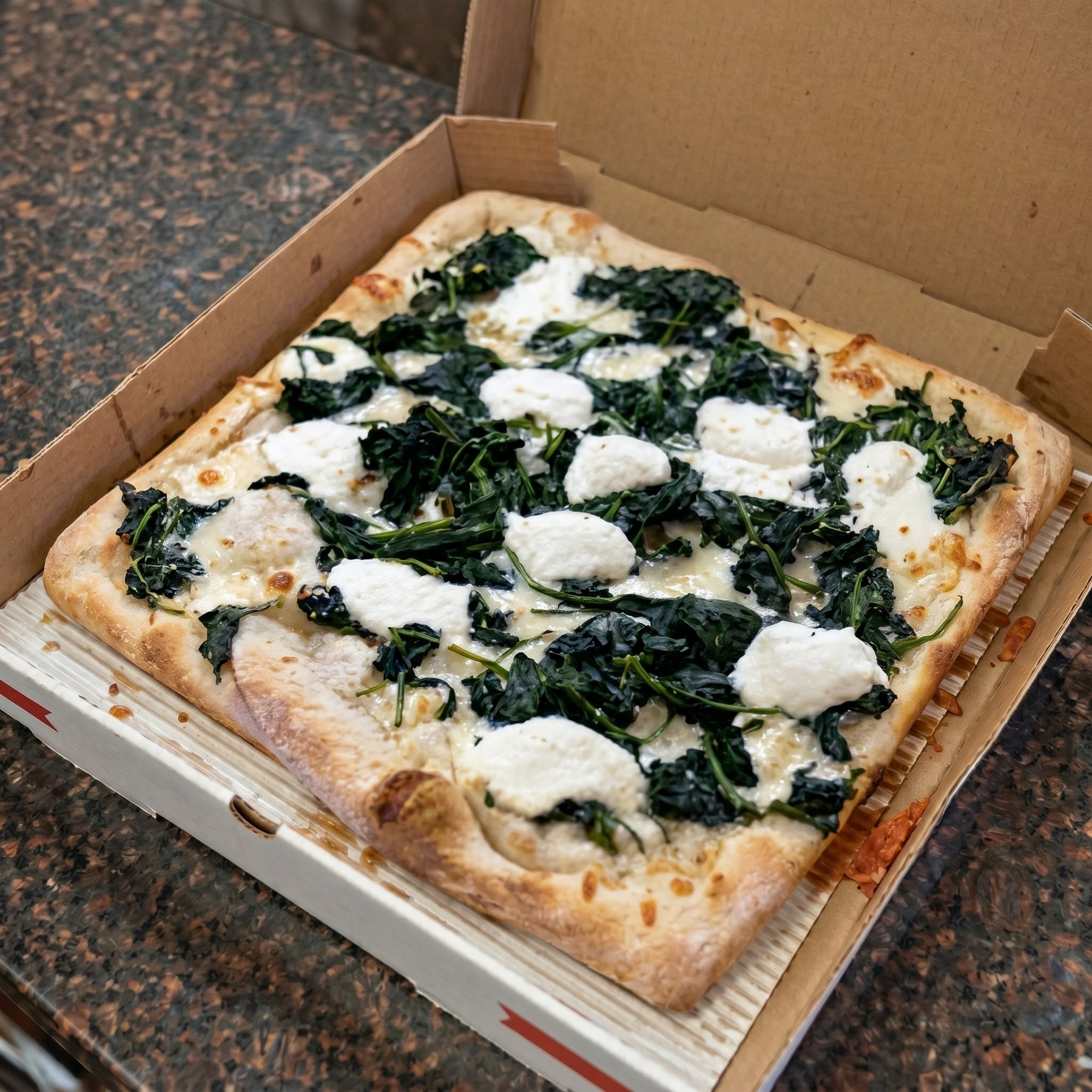 White Spinach Pizza