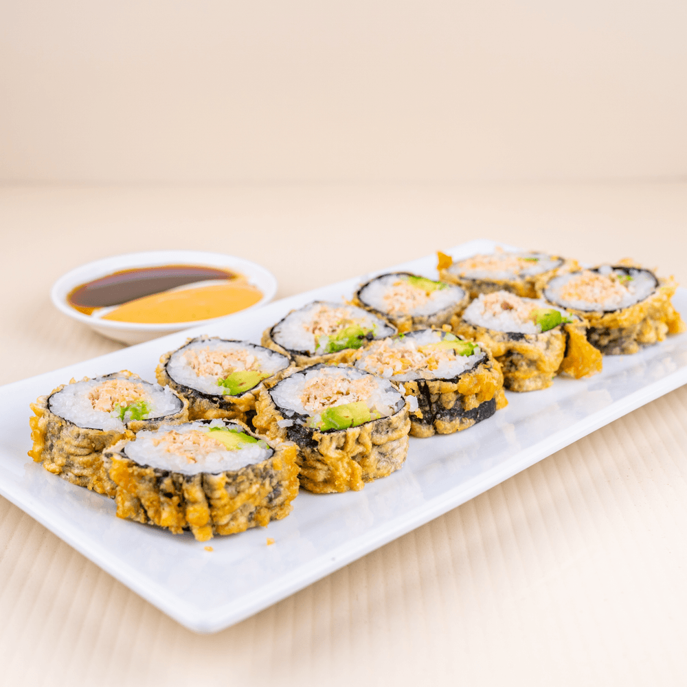 Duo Salmon Avocado Tempura Roll
