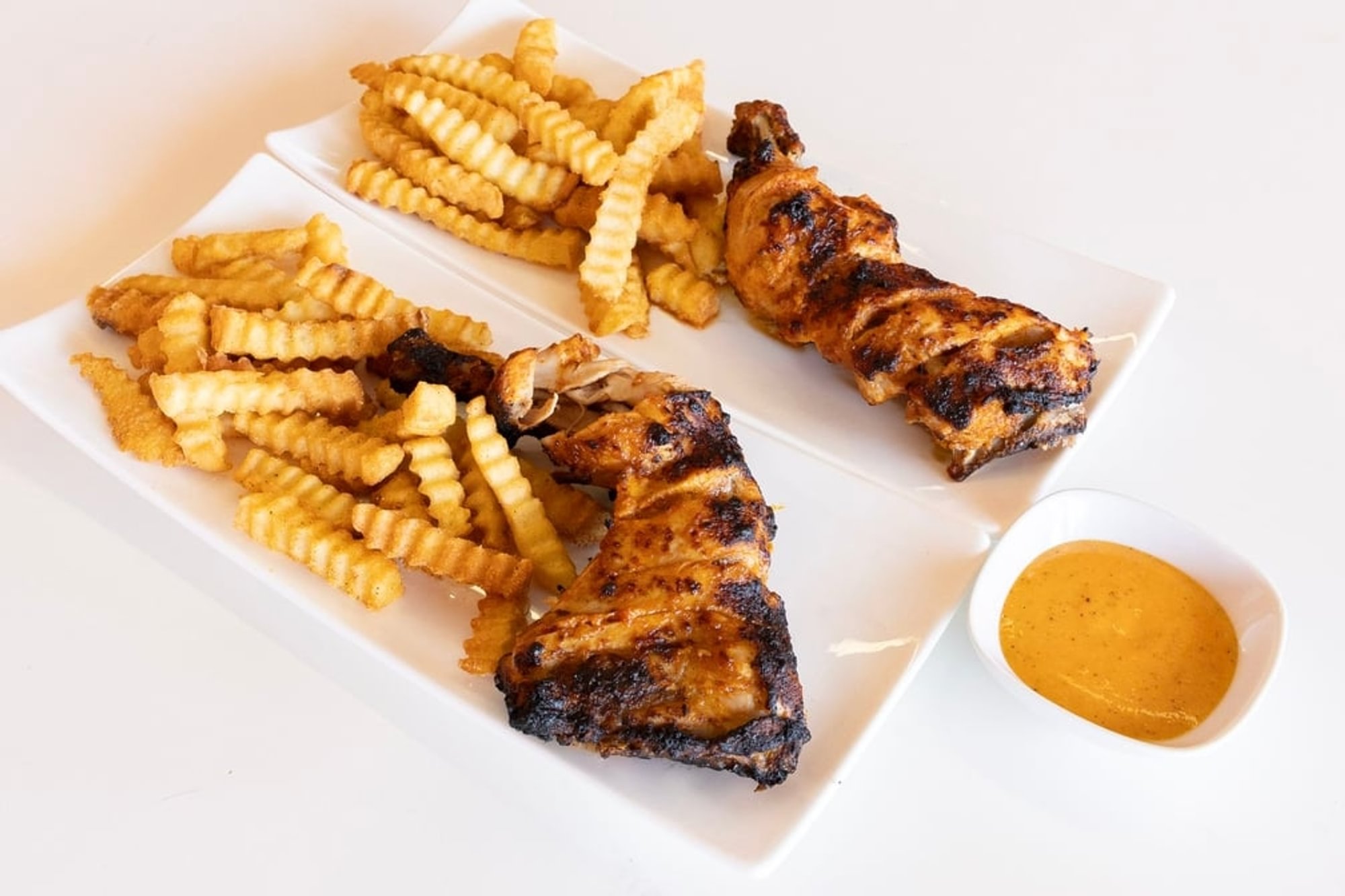 2 Spicy Tikka with Chick Fry Seasoned Fries
