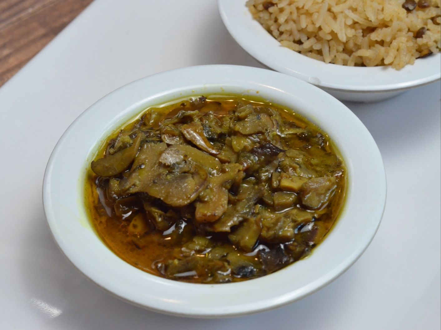 Plain mushroom stew