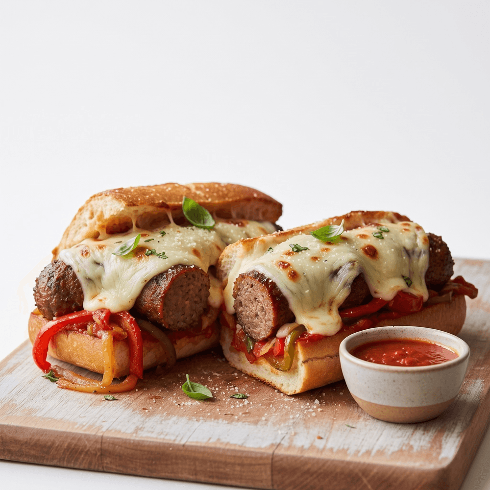 Sausage & Peppers Parmigiana Sub