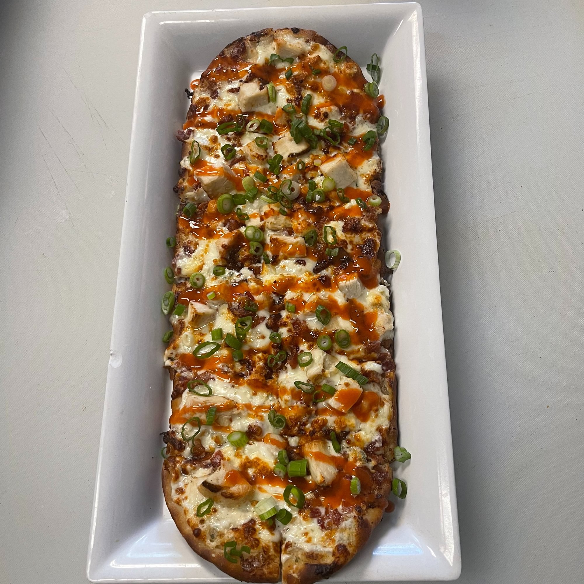 Buffalo Blue Chicken Flatbread Pizza