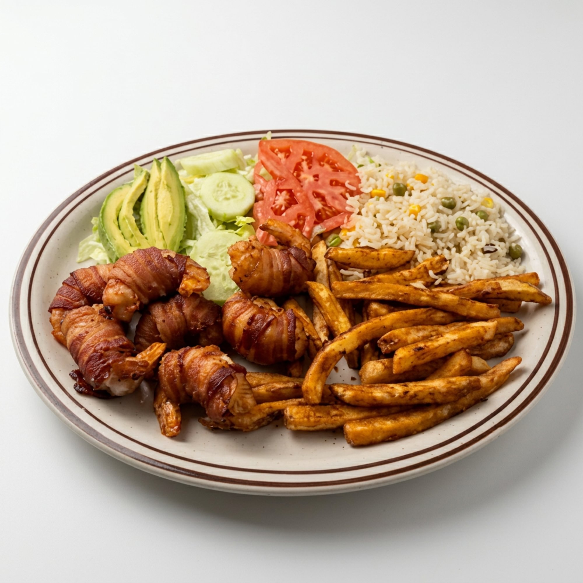 Camarones con Tocino