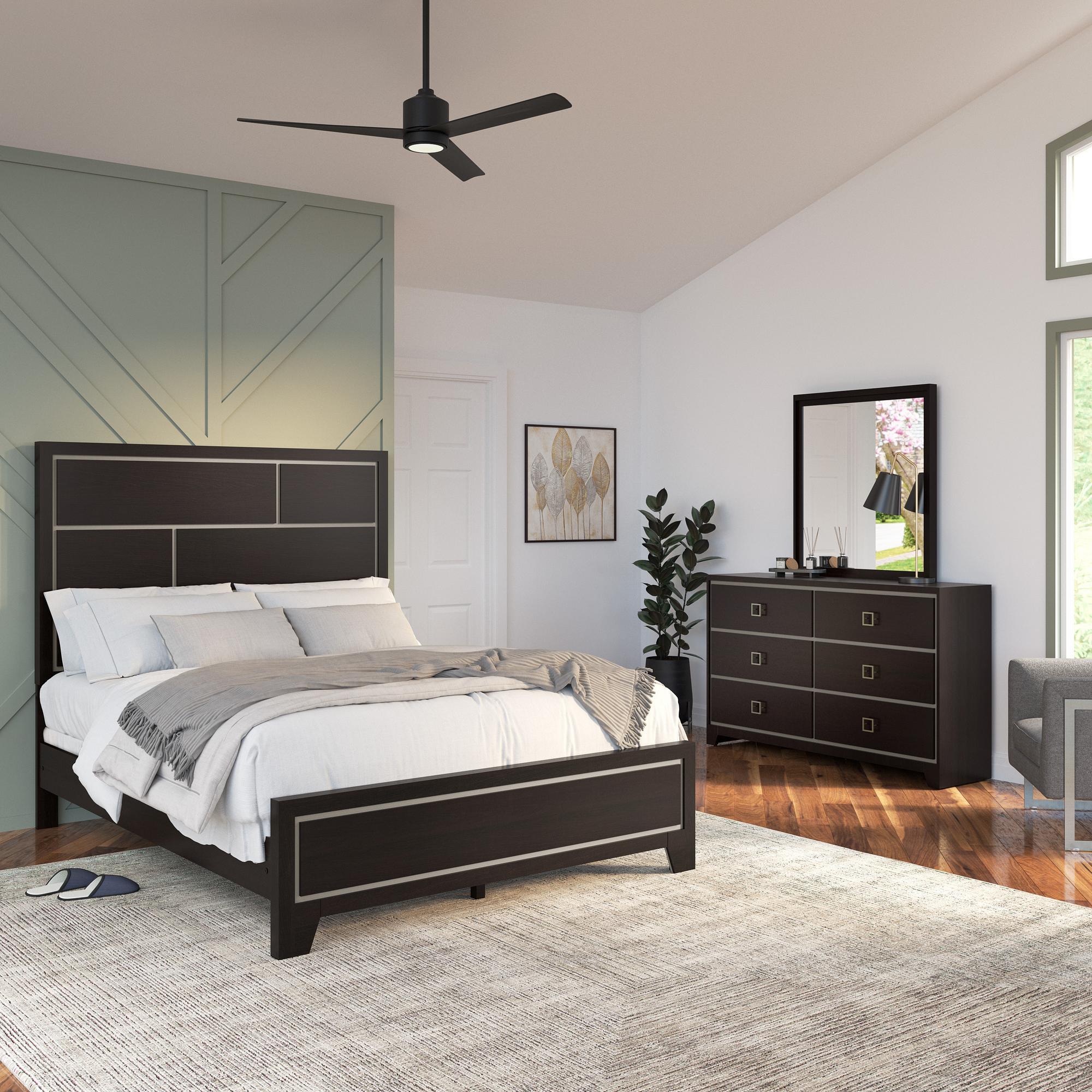 Queen Cindi Bed w/Dresser, Mirror