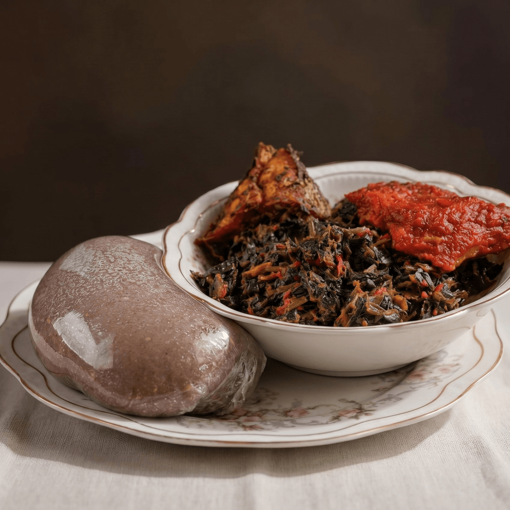 Amala with Vegetable (Efo Riro)