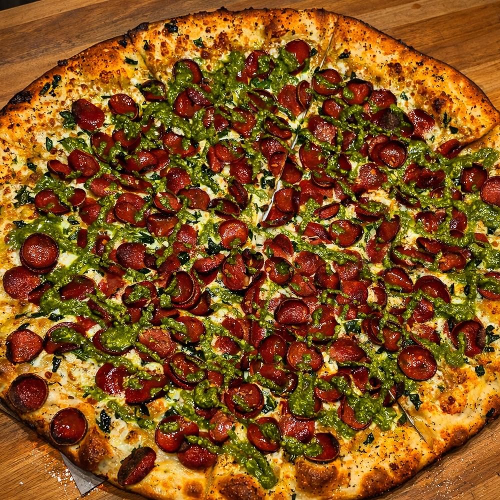 18" Pesto Pepperoni Pizza