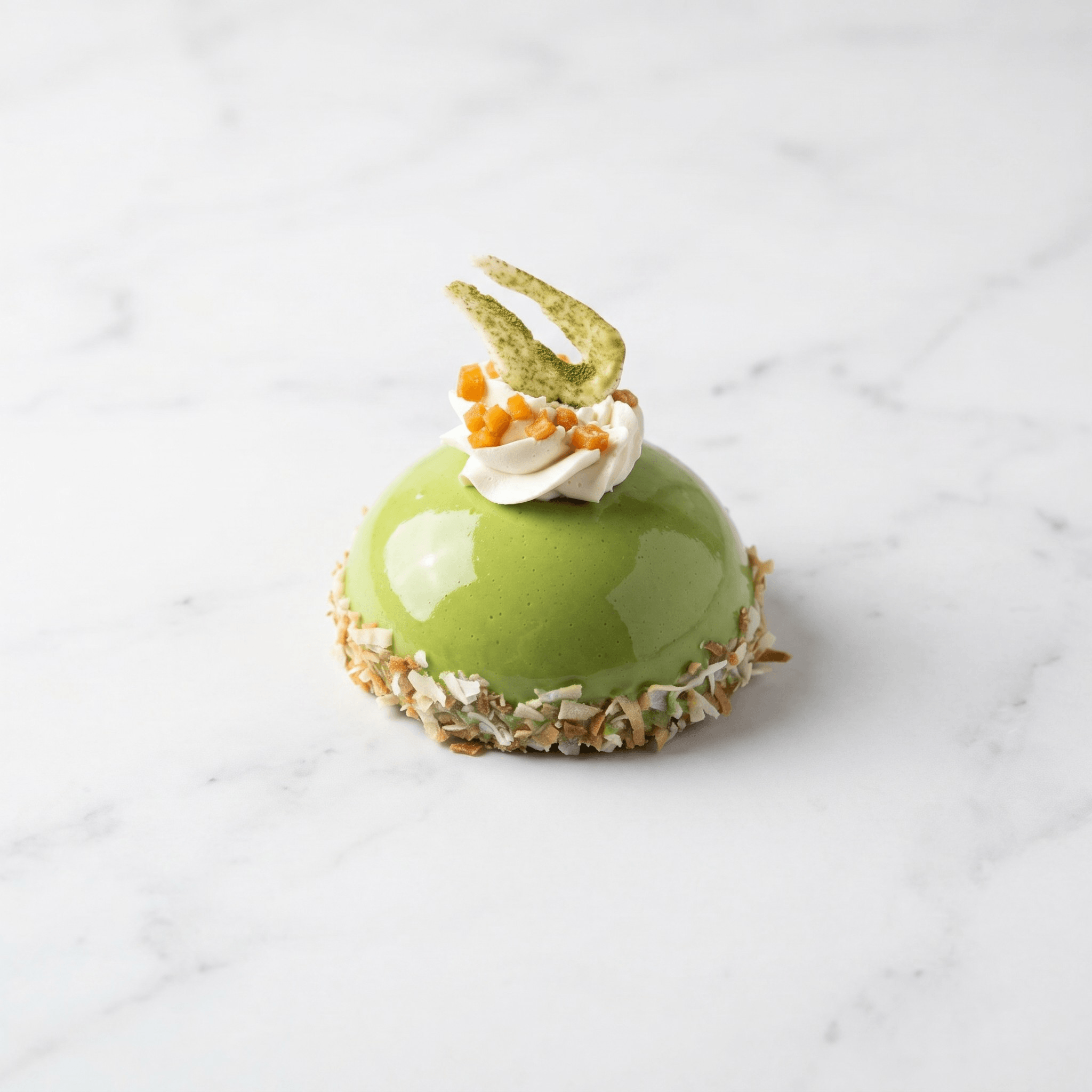 Matcha Mango Coconut Mousse Bomb