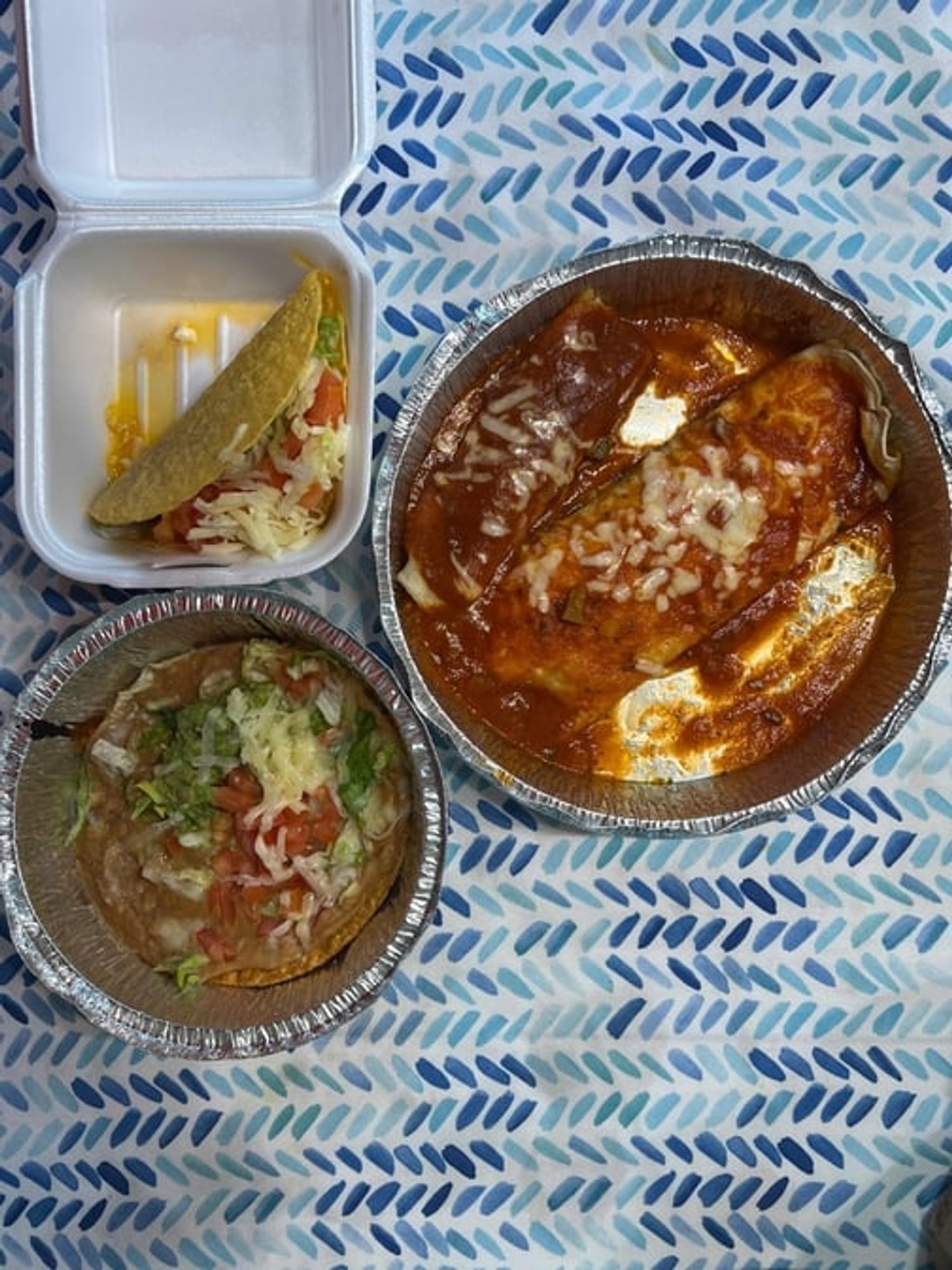 K. One Burrito, One Chalupa, One Beef Taco & One Enchilada