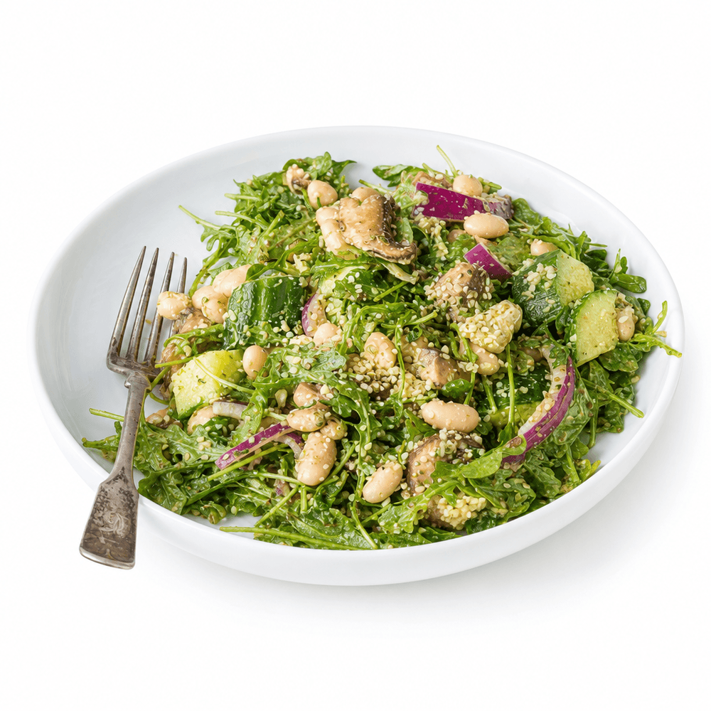 Baby Arugula Salad with Protein