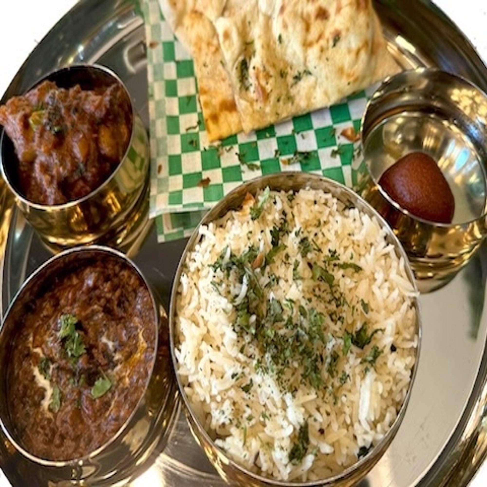 Daily Lunch Special - Non-Veg Lamb Combo With Naan