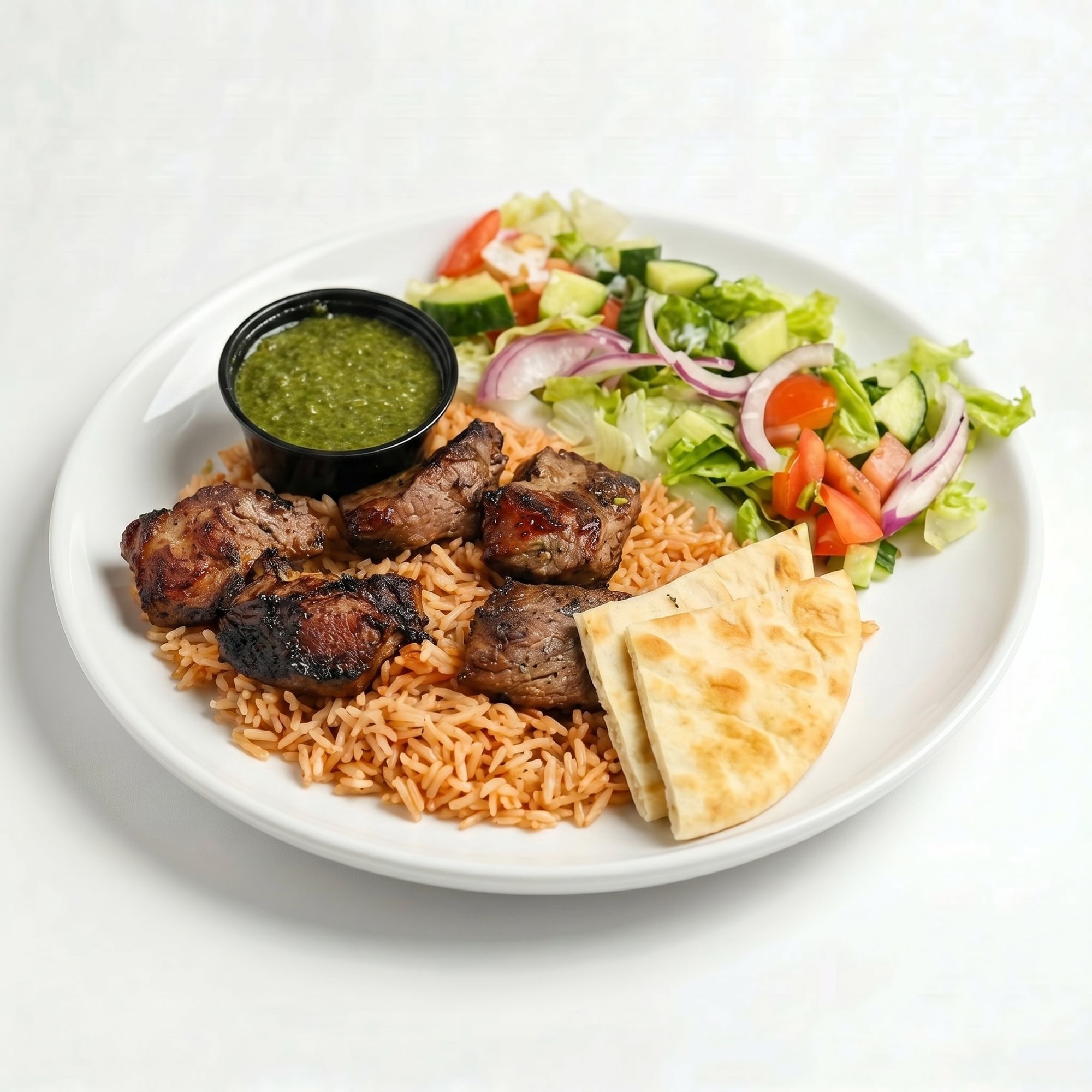 Qabuli Palow with Lamb Kabob