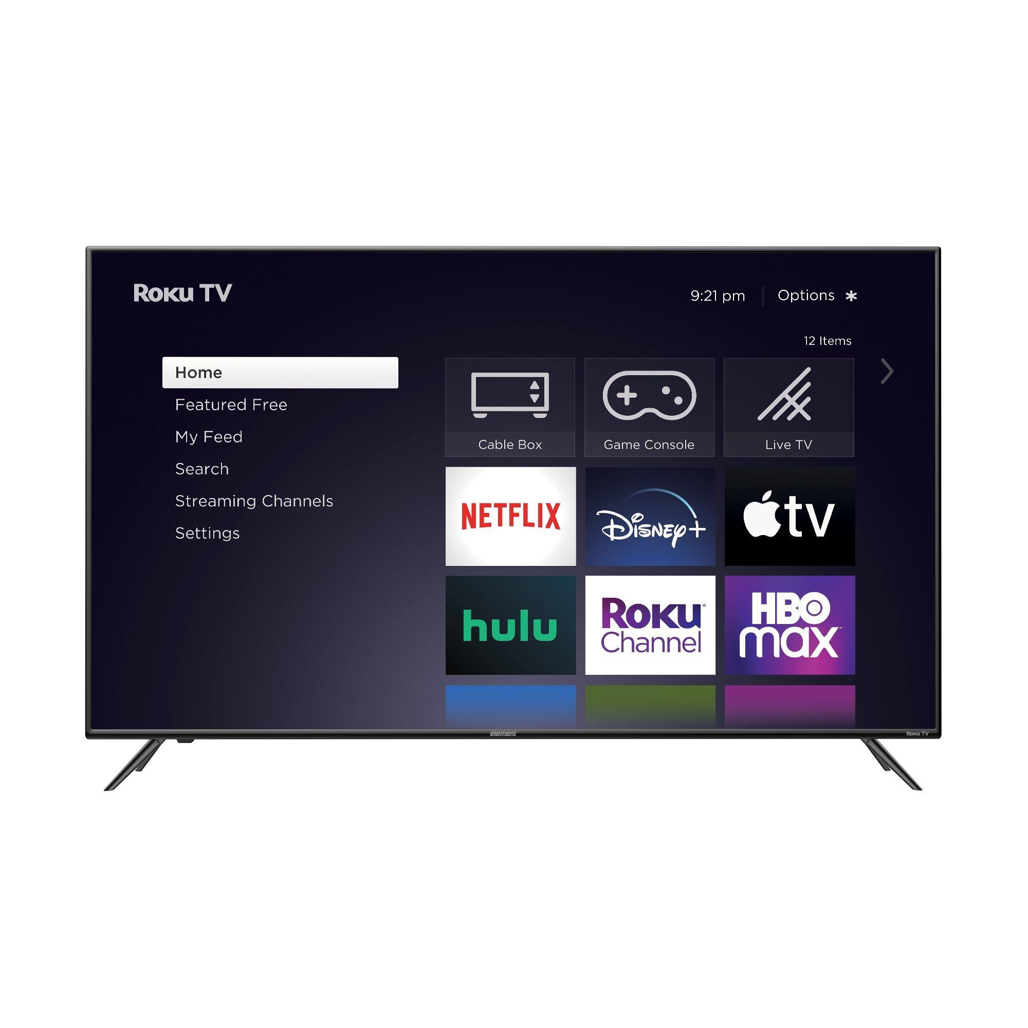 55" Element TV w/ 4K Ultra HD Resolution & Roku Streaming