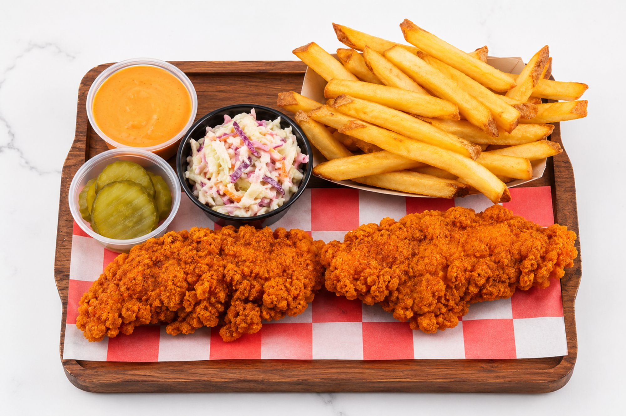 Nashville Chicken Tenders with Fries