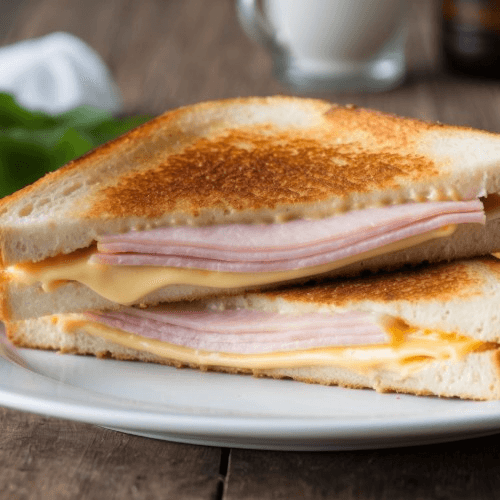 Grilled Pepper Jack with Ham Sandwich