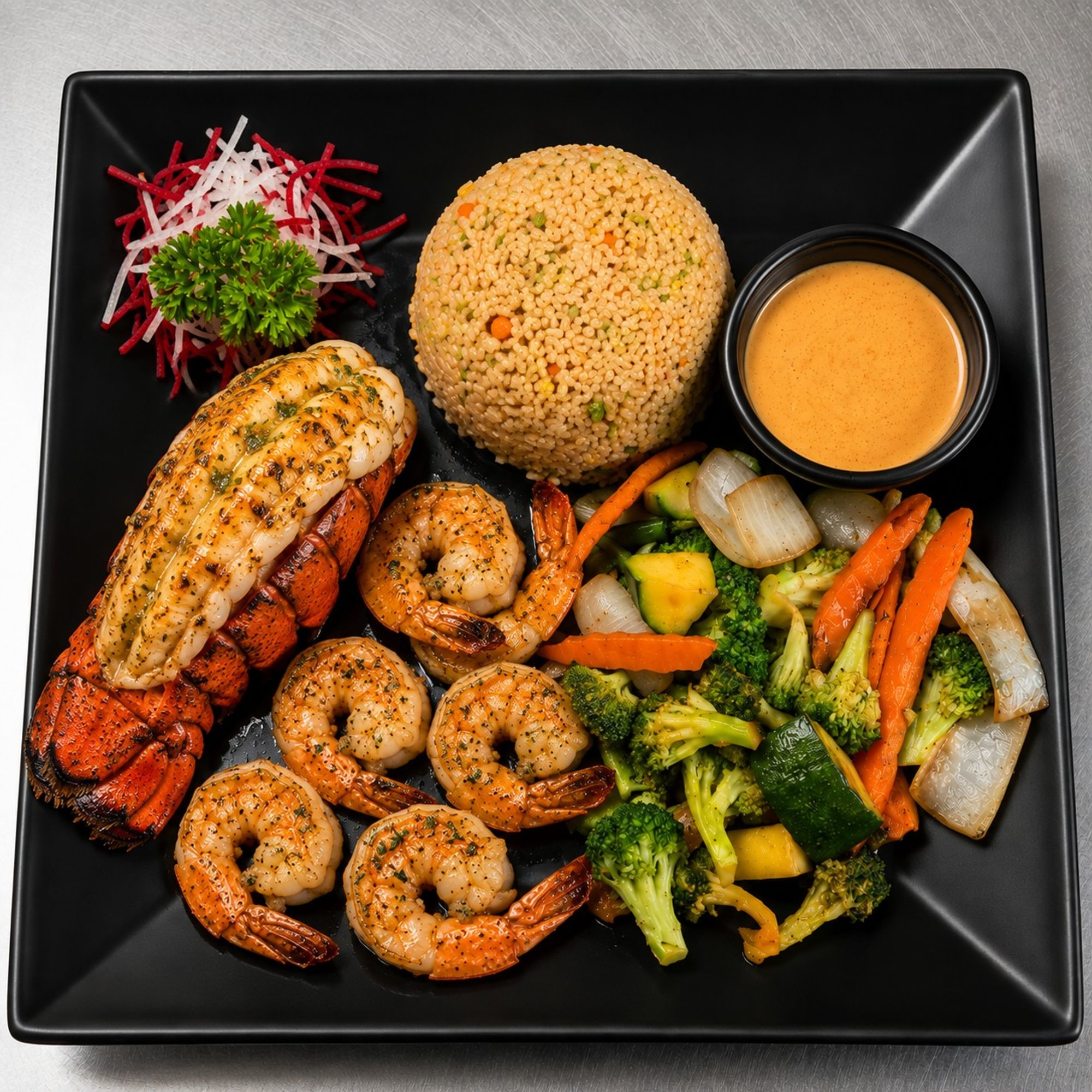 Hibachi Shrimp & Lobster