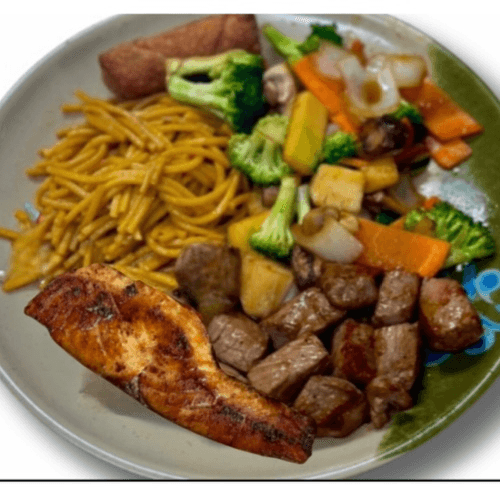 Steak and Salmon