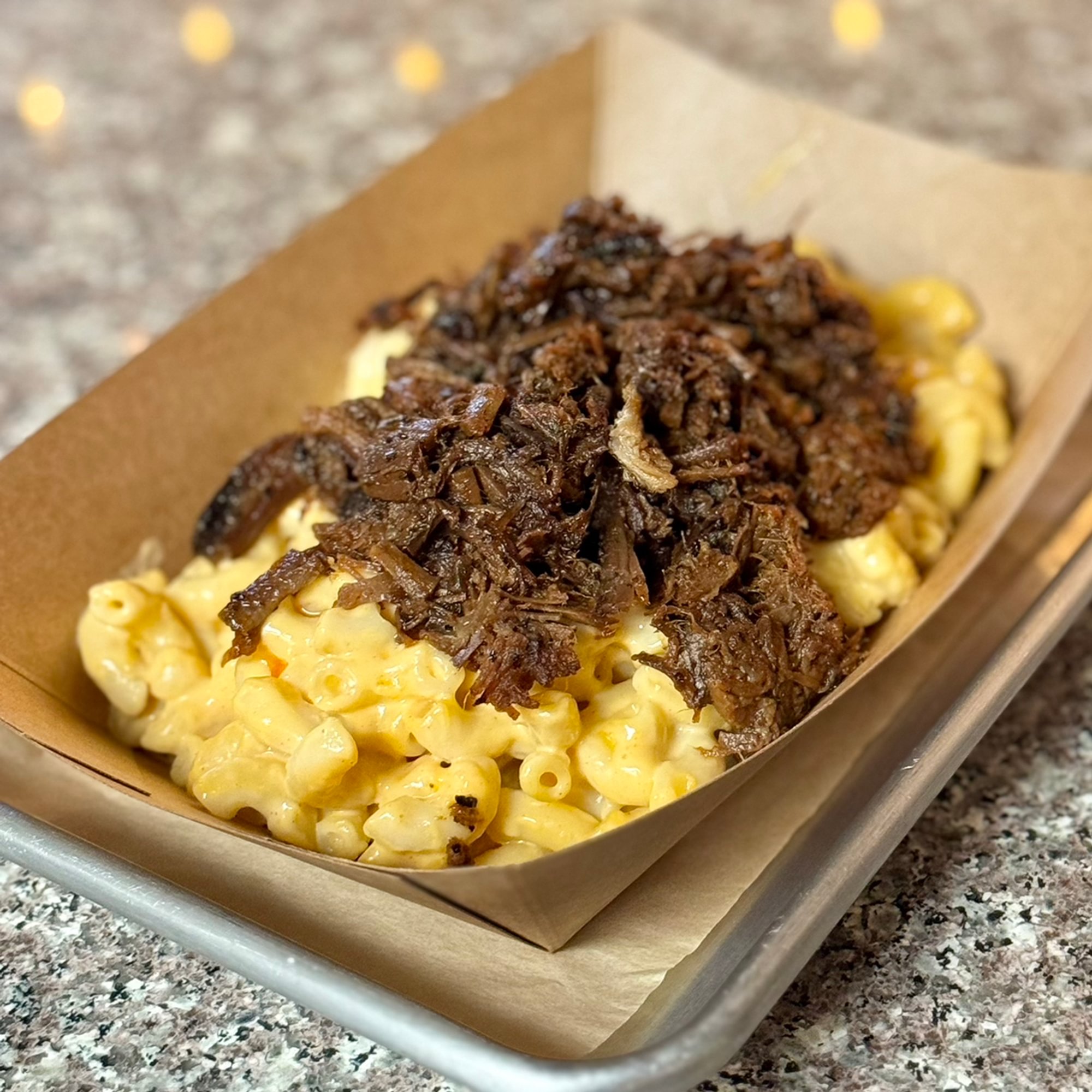 Chopped Brisket Loaded Mac
