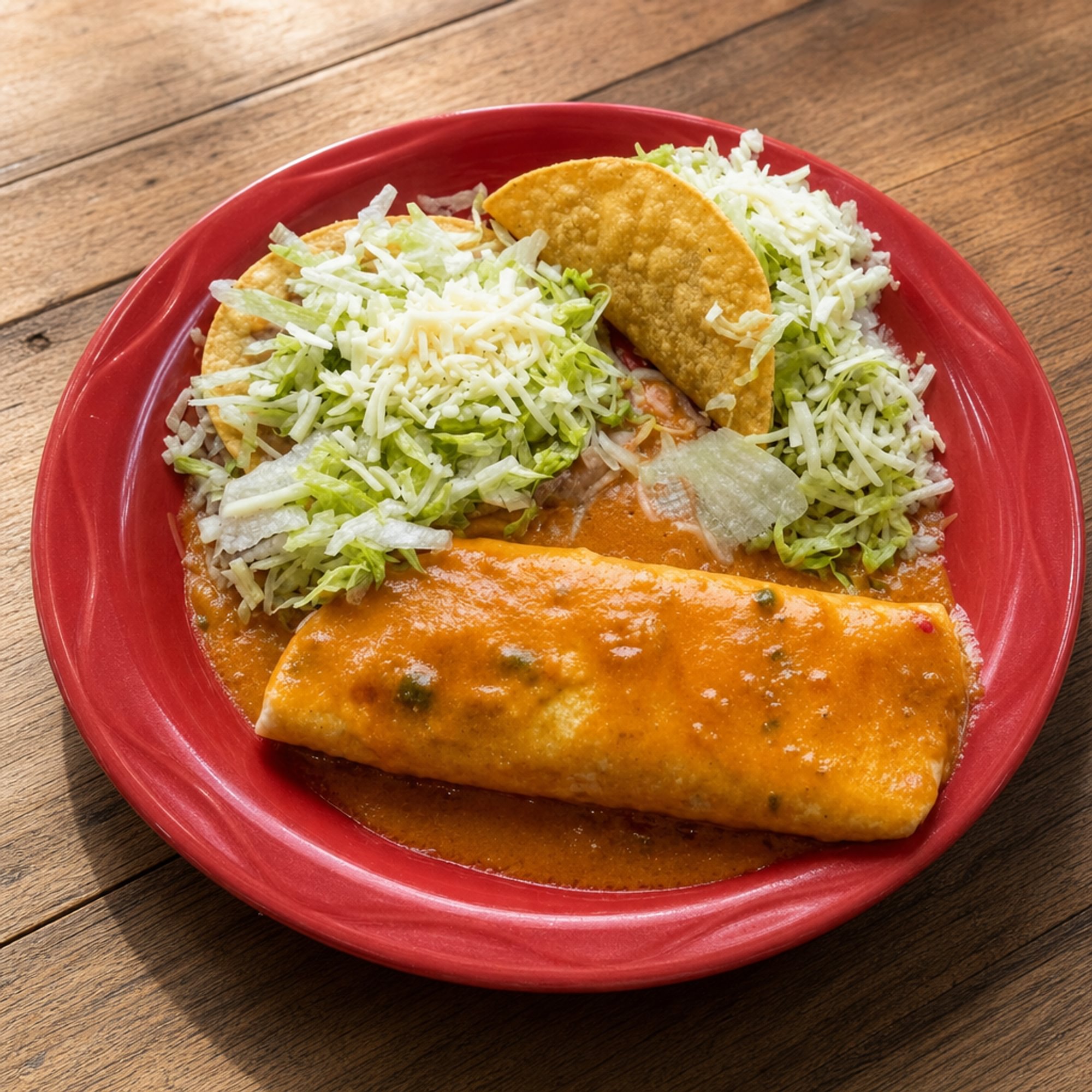 5. Burrito, Beef Taco, Bean Tostada