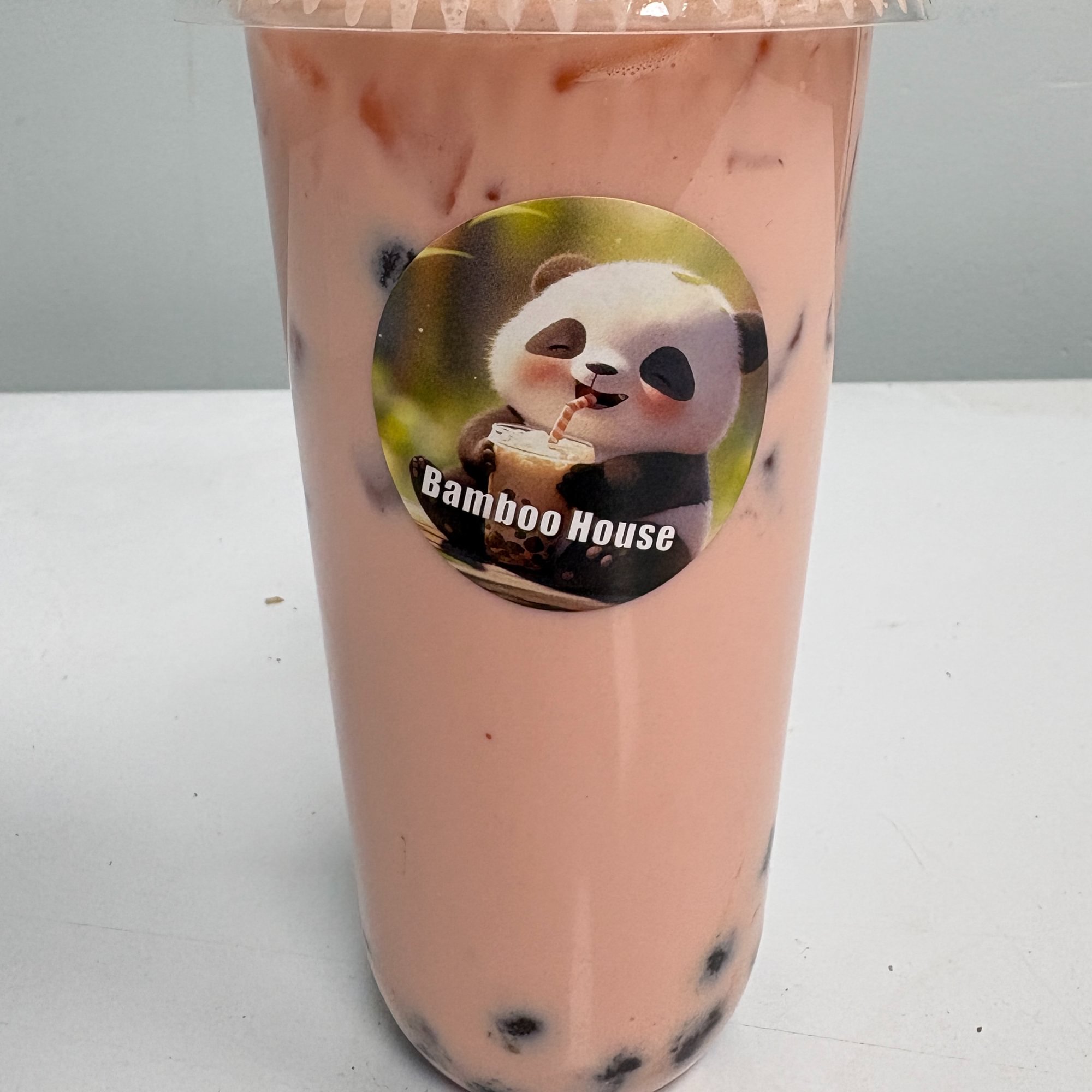 Sweet Strawberry Boba Milk Tea