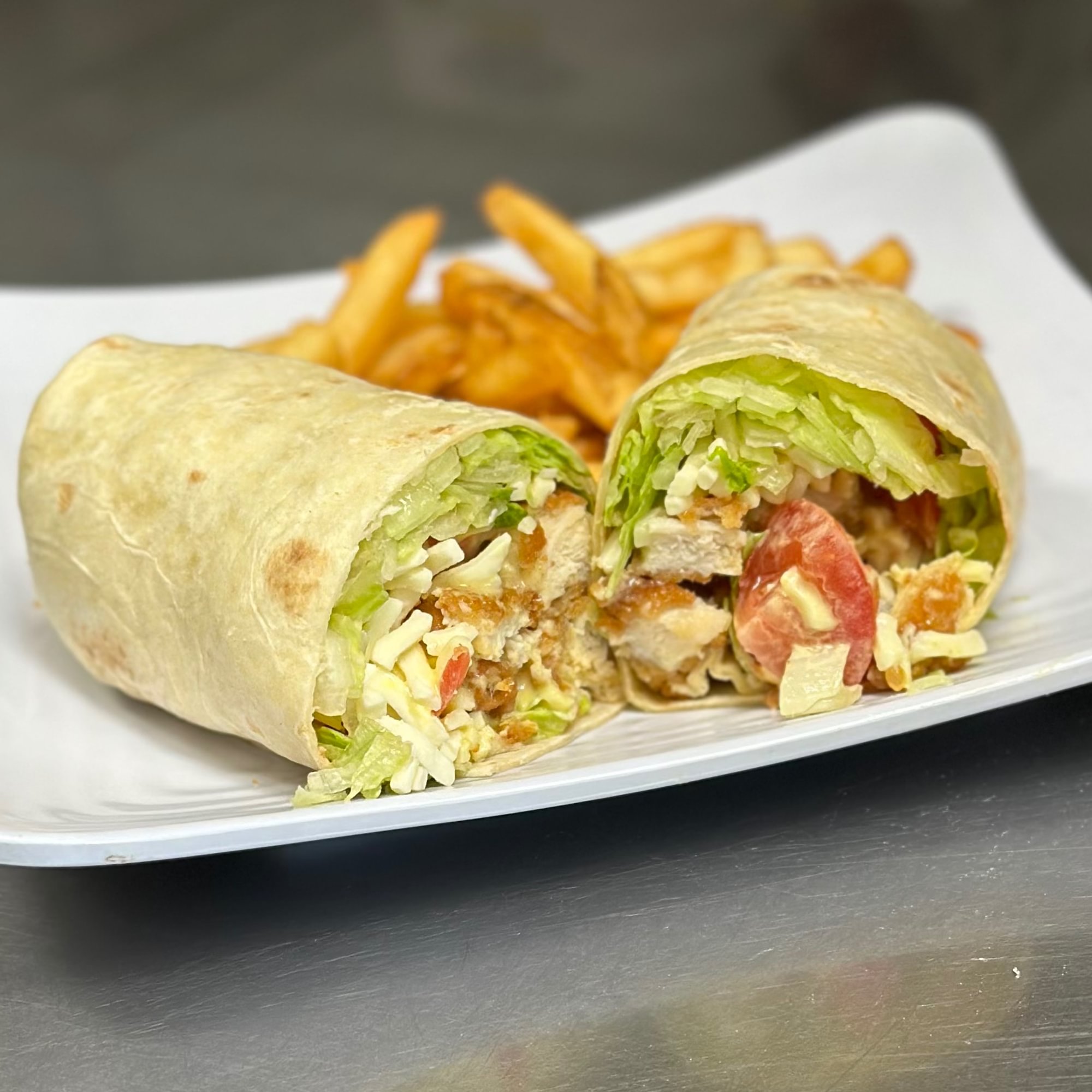 Honey Mustard Wrap with Fries