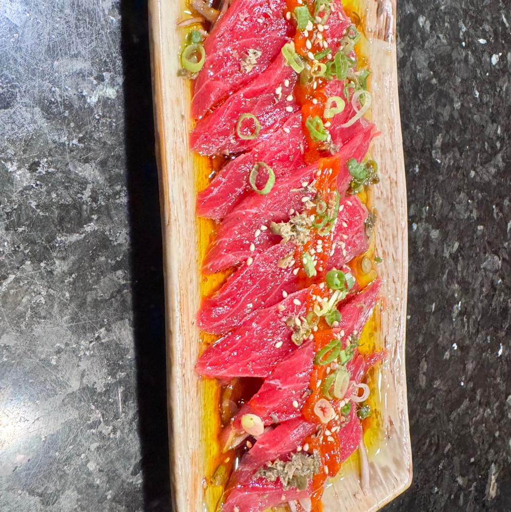 Tuna Tataki, White Fish, or Escolar Carpaccio