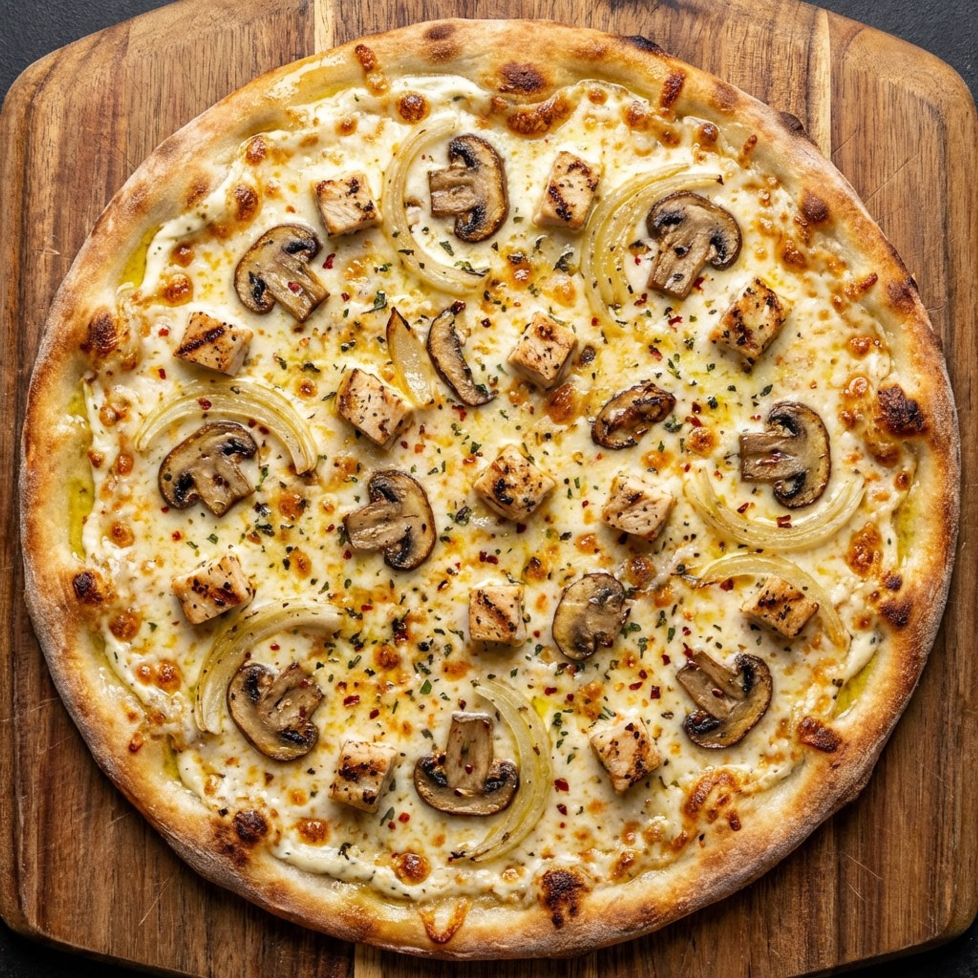 Chicken Alfredo Pizza