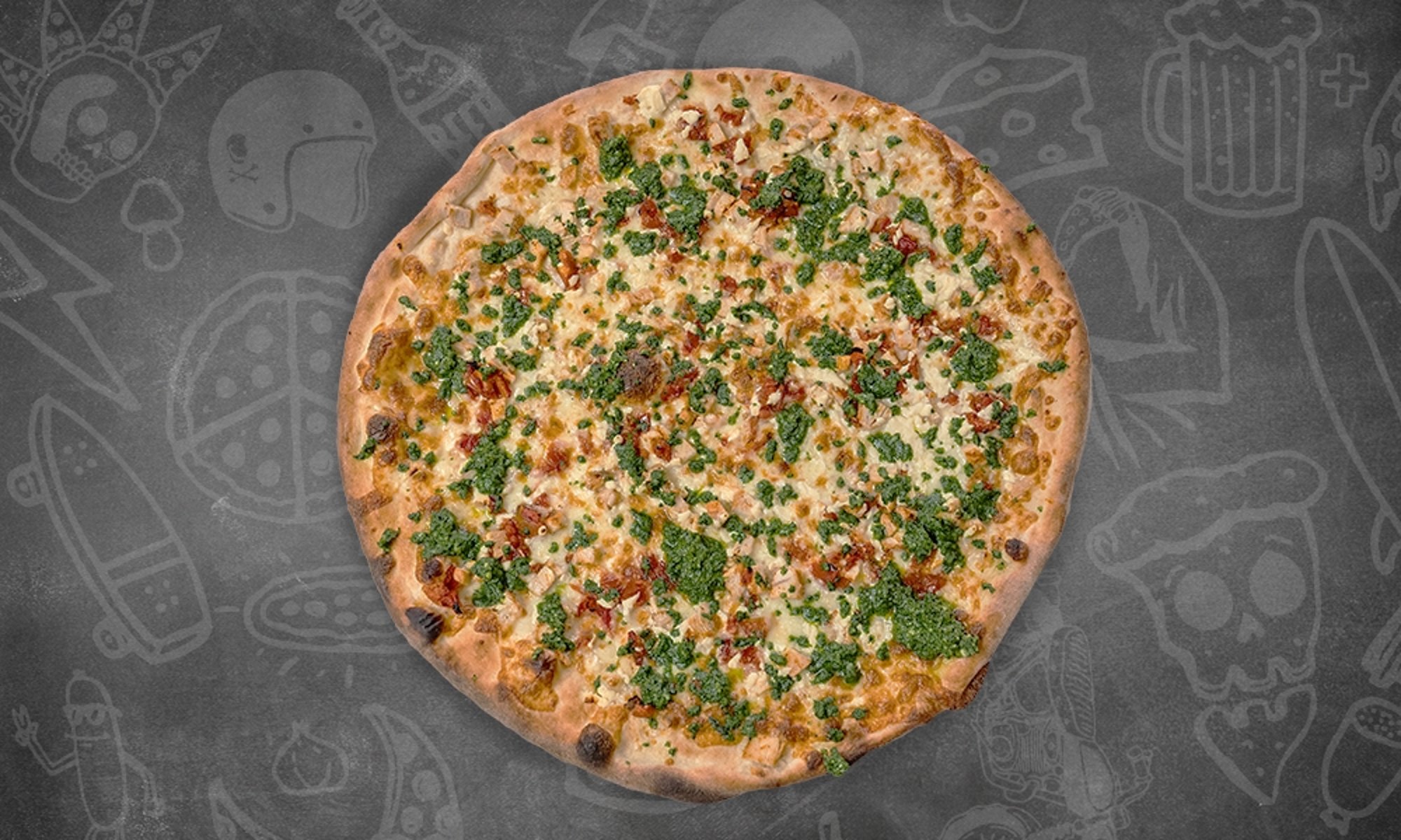 Chicken Tomato Pesto Whole Pie