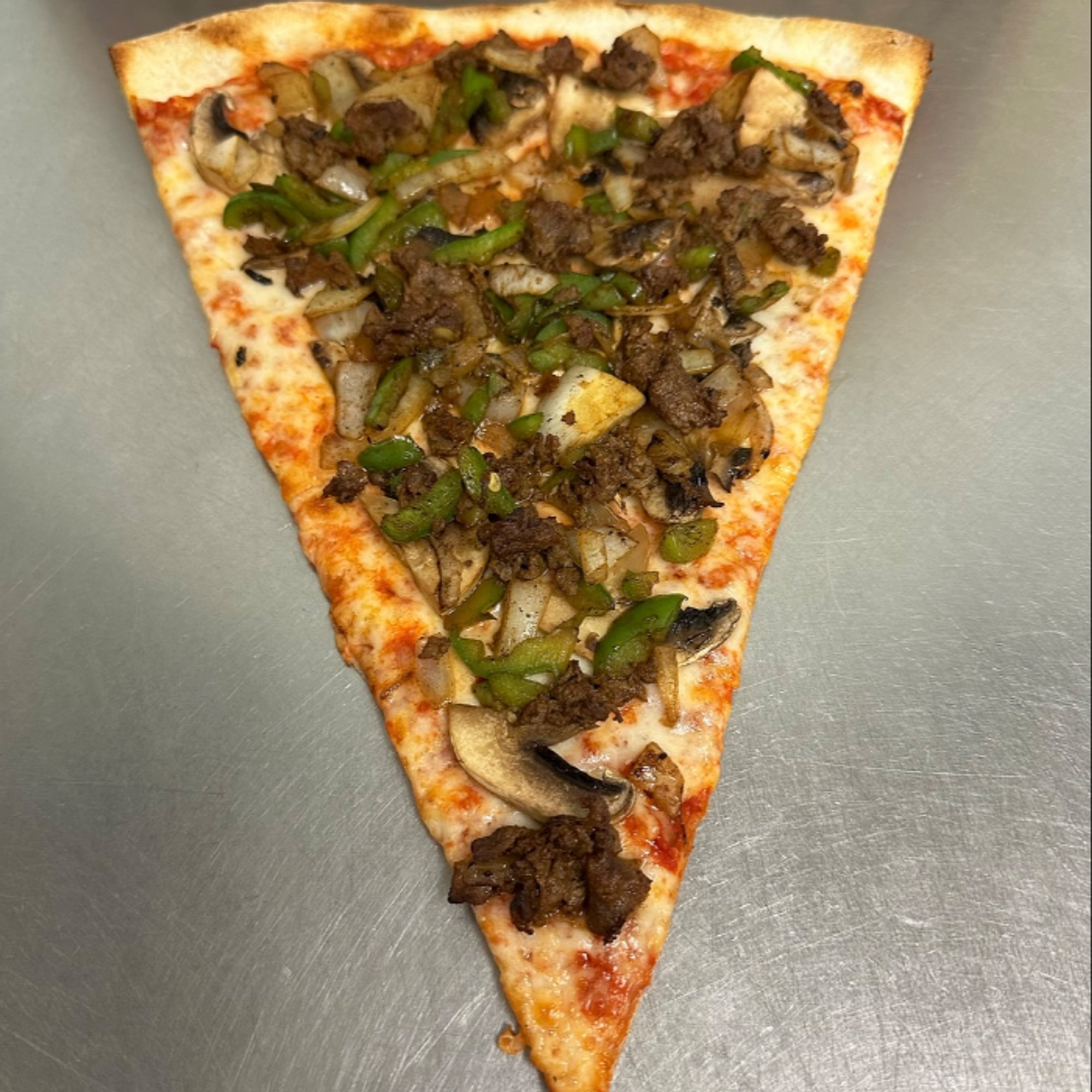 Philly Steak Pizza Slice