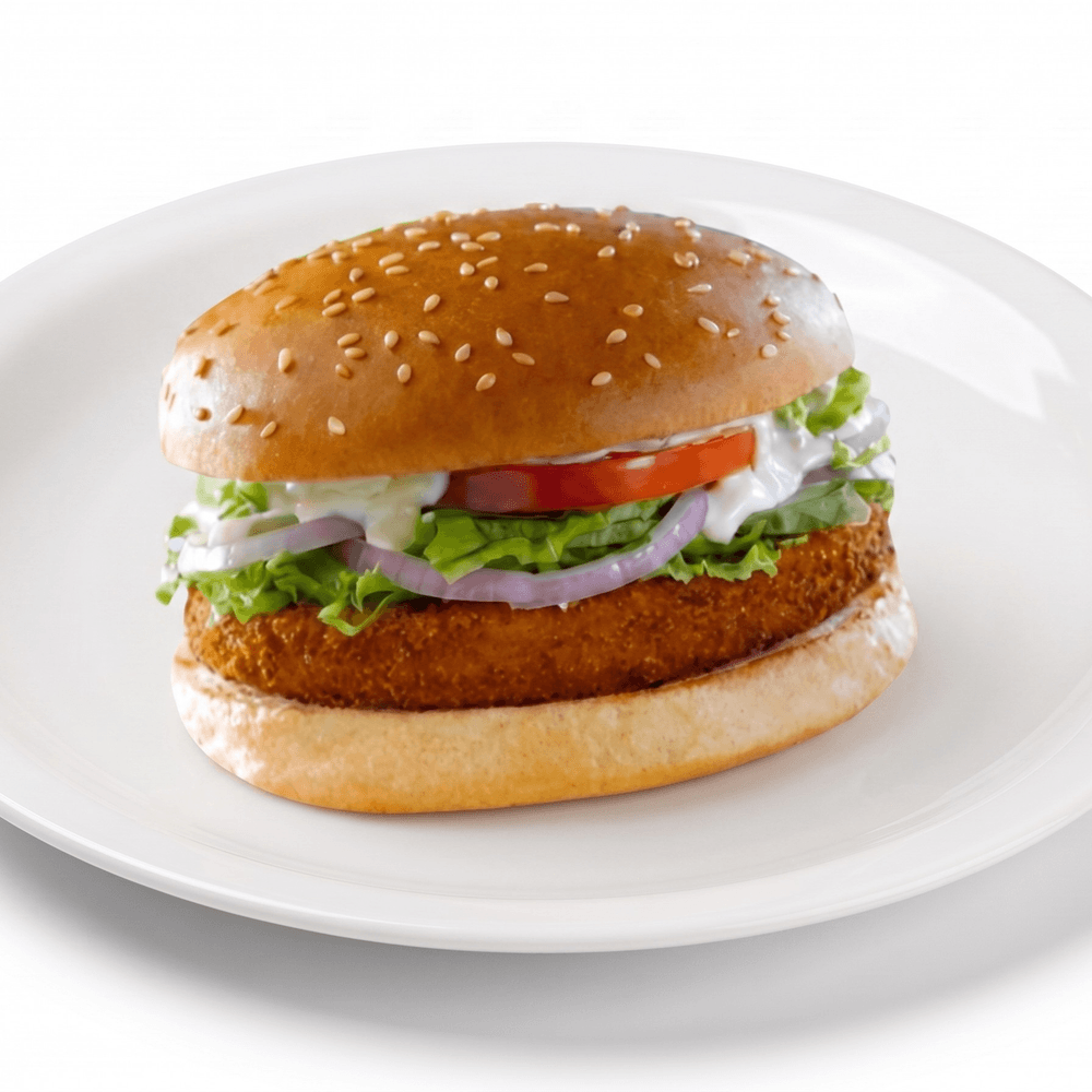 Aloo Tikki Burger with Fries