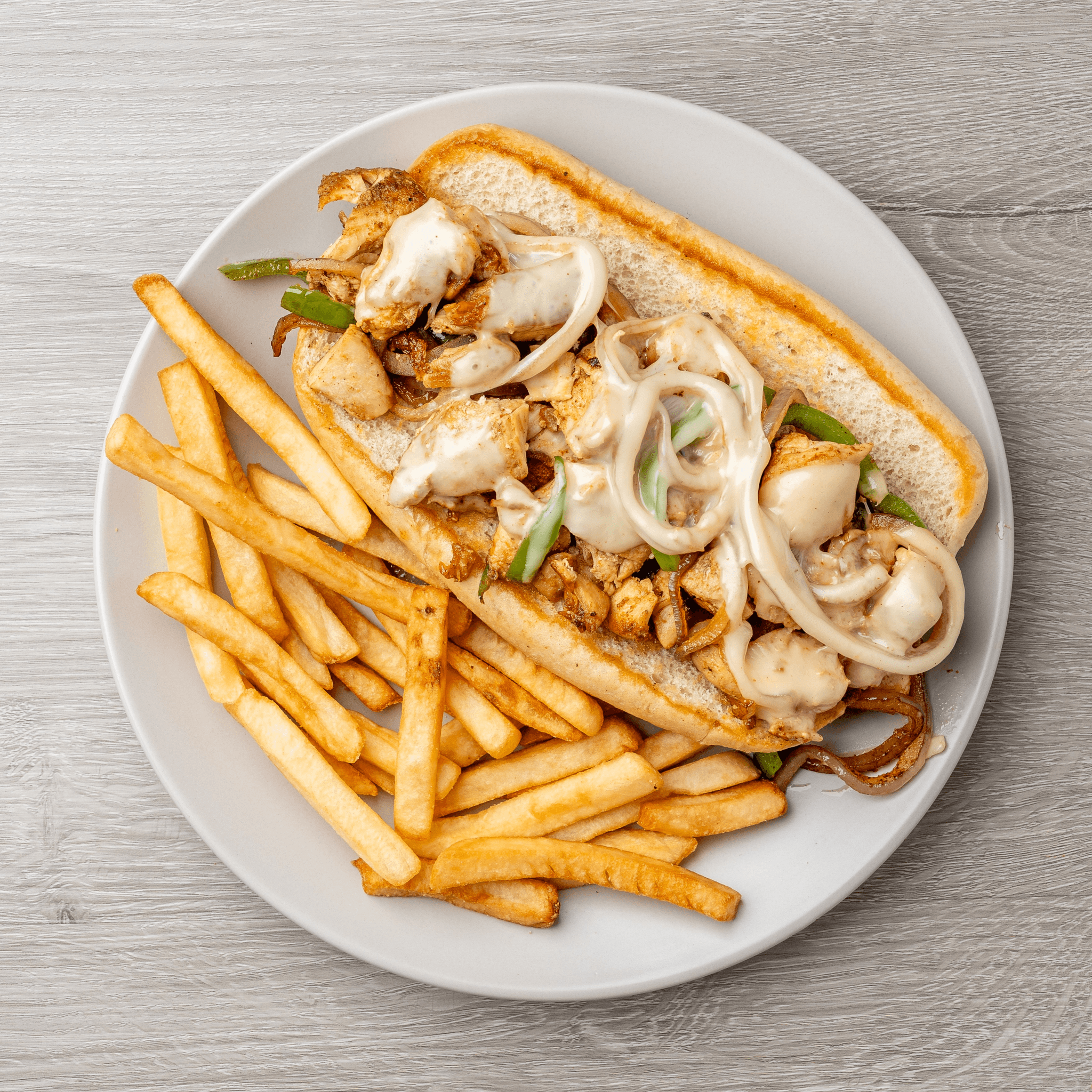 Chicken Philly Cheese Sandwich