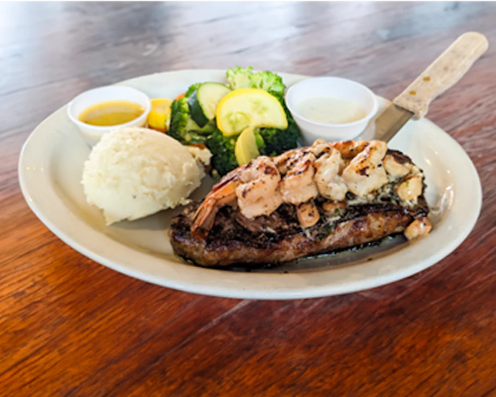 NY Strip and Shrimp
