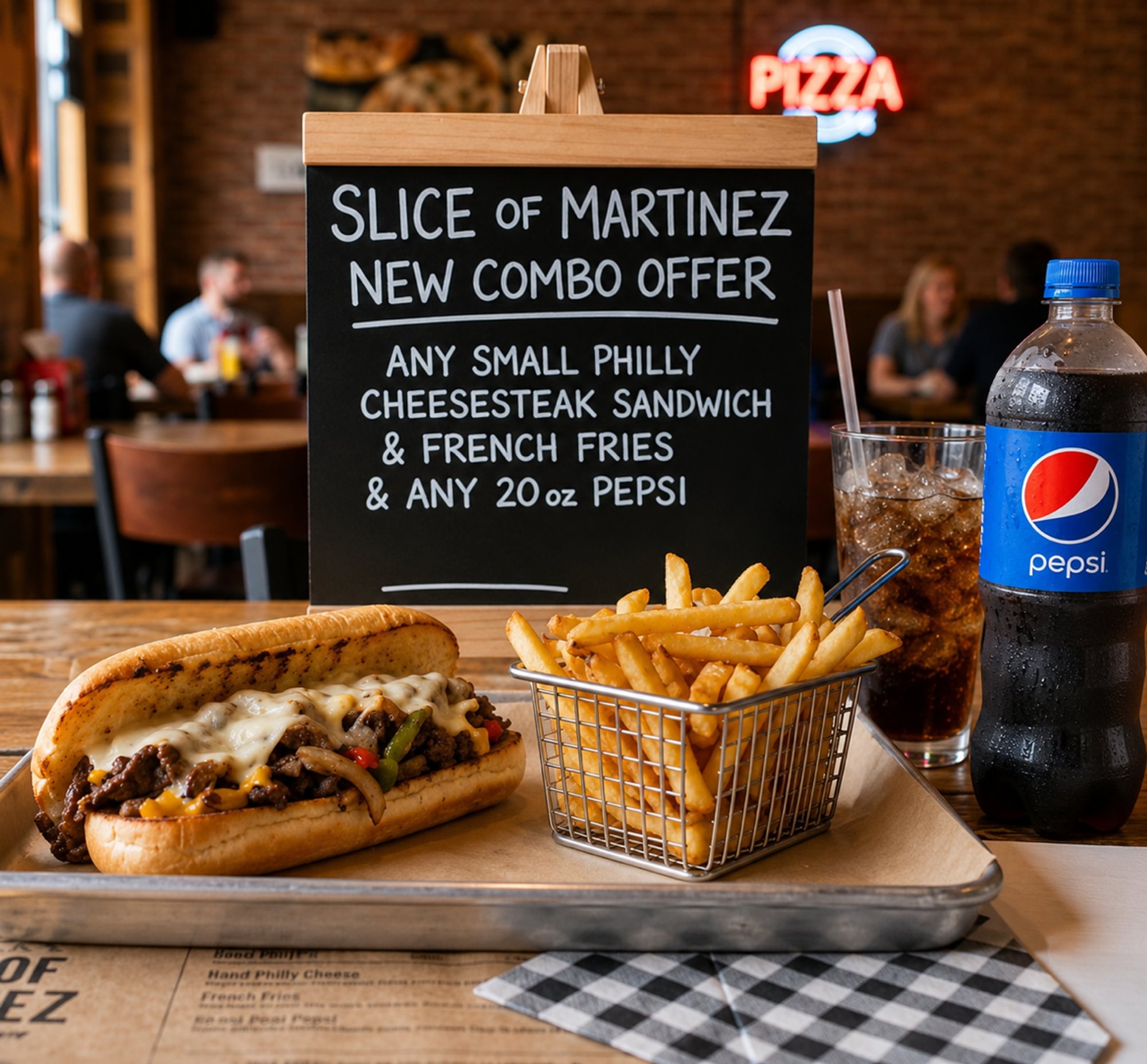 Steak Philly sandwich combo+20 Oz Soda