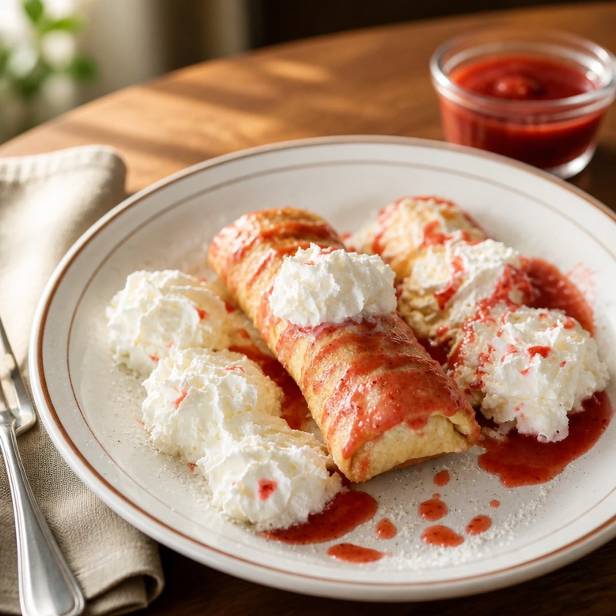 Strawberry Cheesecake Chimichanga