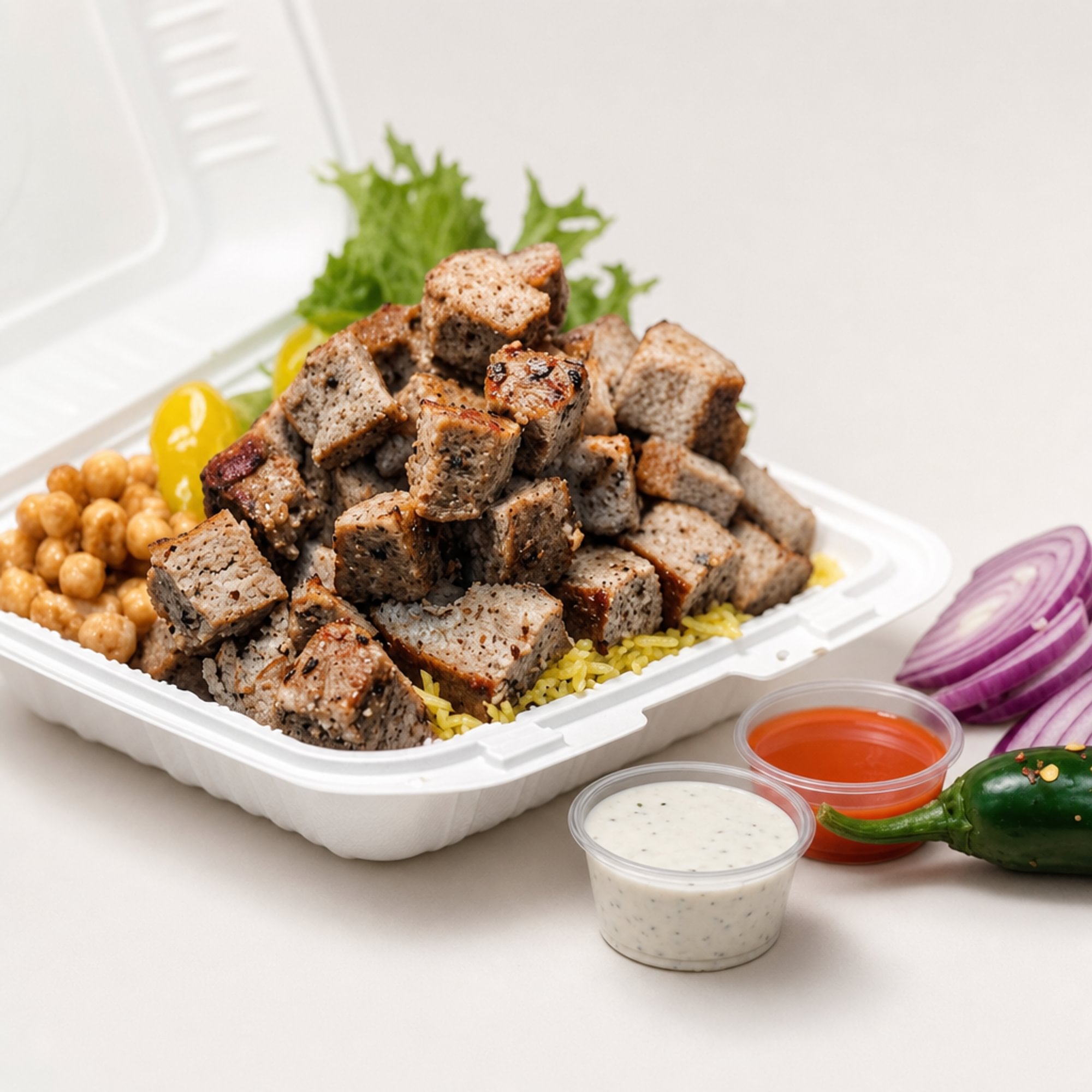 Lamb Gyro over Rice