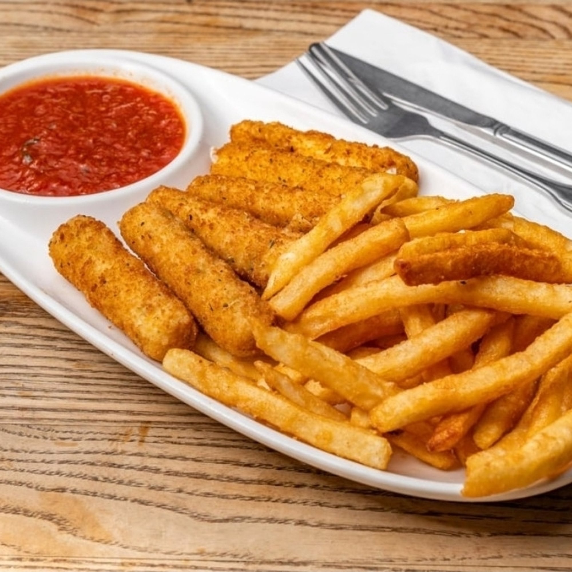 Mozzarella Sticks with Fries