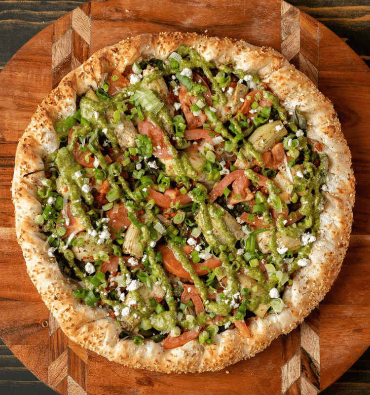 Veggie Pesto Pizza