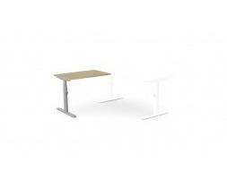 Leap Add-On Unit for Return Desk 1000mm x 600mm Urban Oak Silver Leg